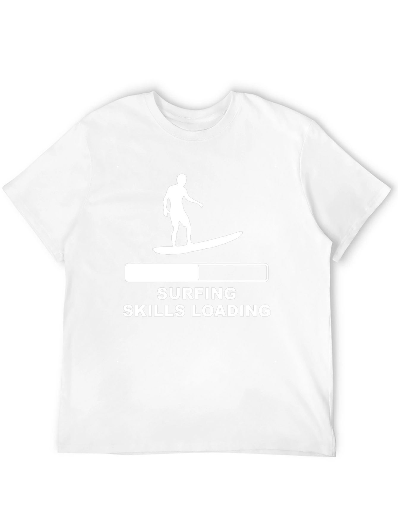 Surfing Skills Loading Graphic Tee - Black Cotton T-Shirt
