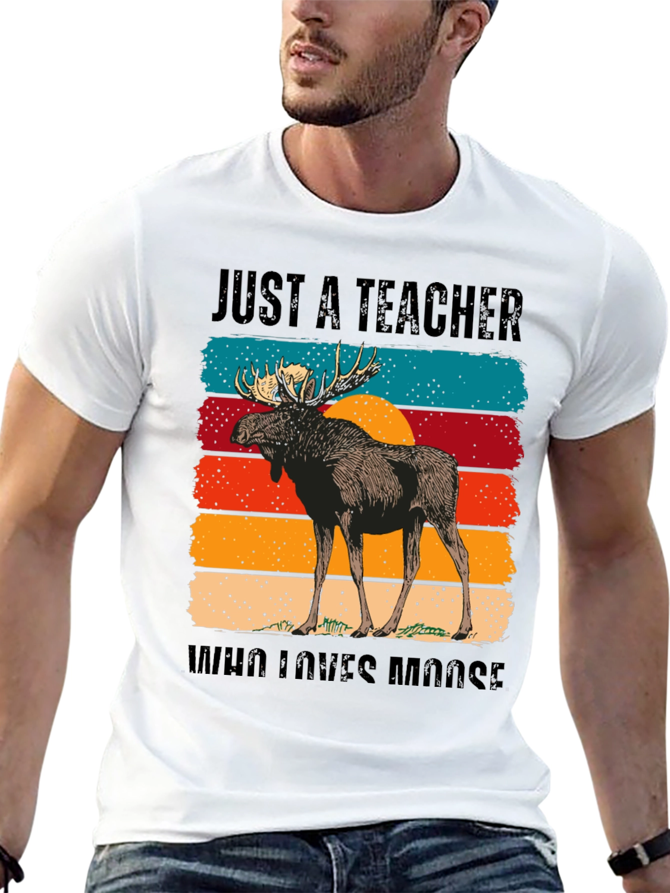 Just A Teacher Who Loves Moose T-Shirt