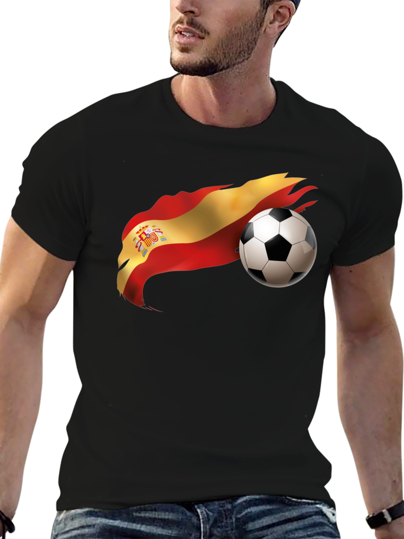 Spain Soccer Flag Graphic T-Shirt