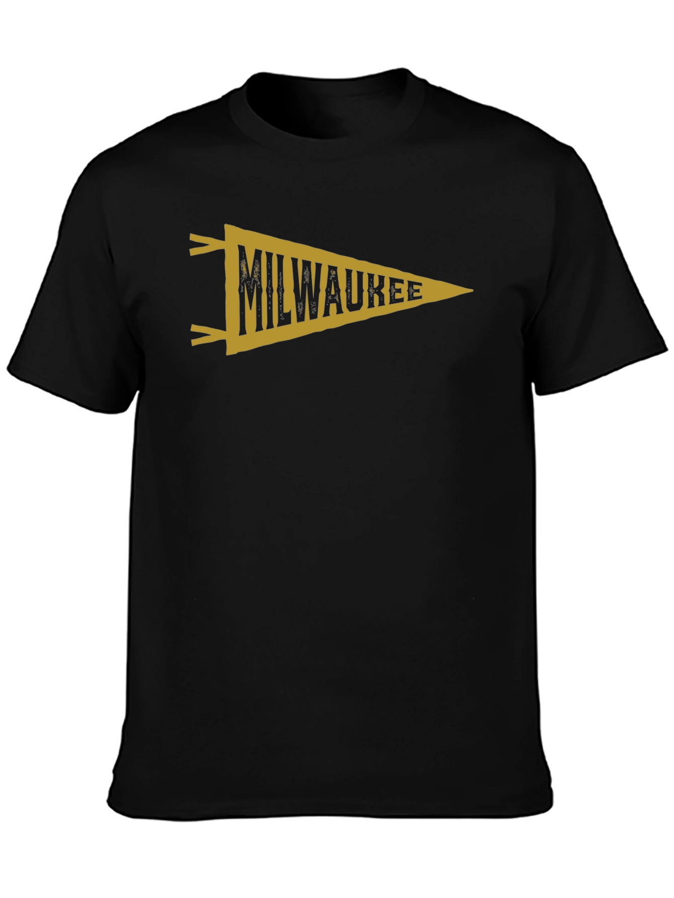 Milwaukee Pennant Graphic Black T-Shirt