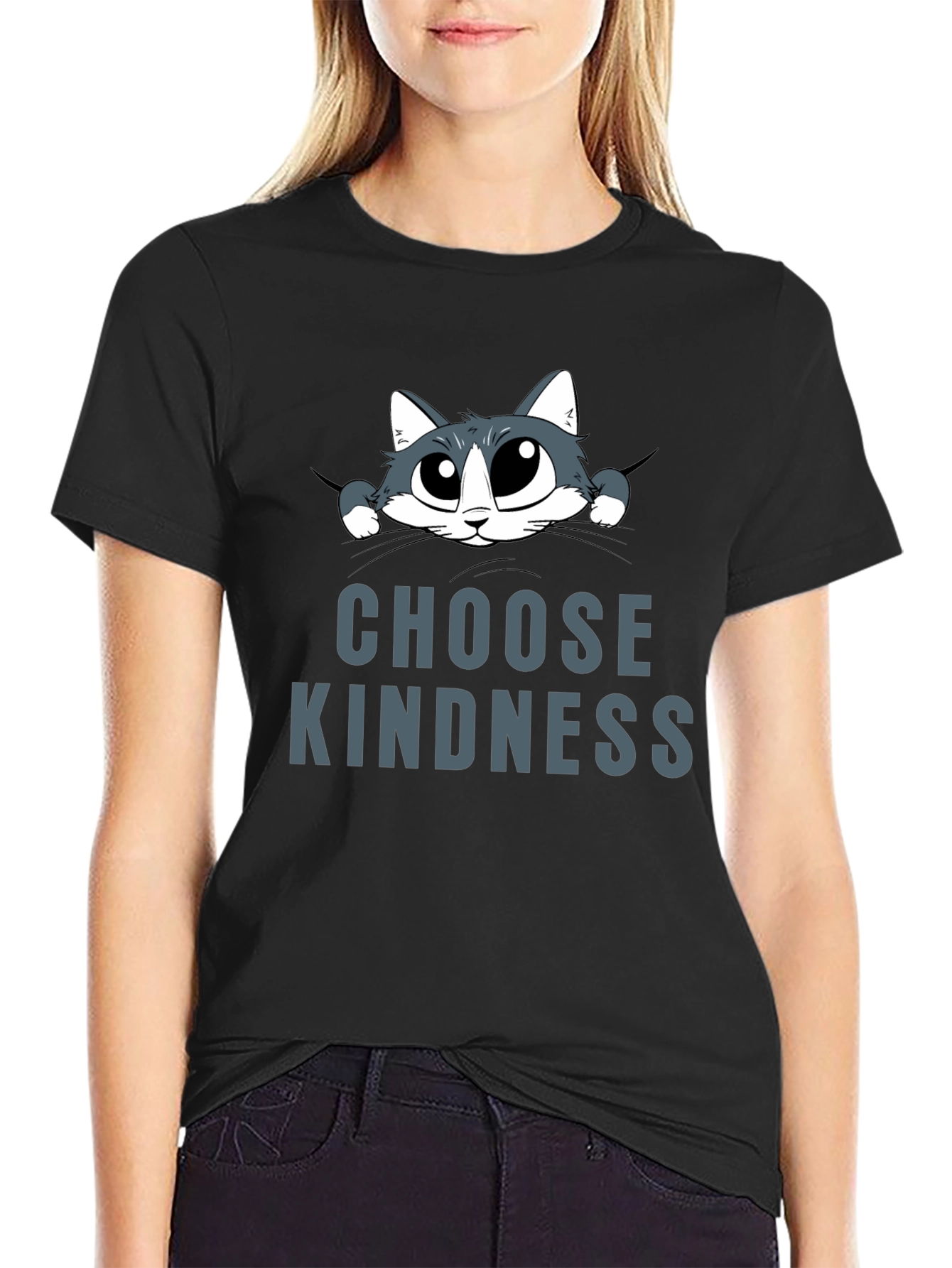 Choose Kindness Cat Graphic Tee