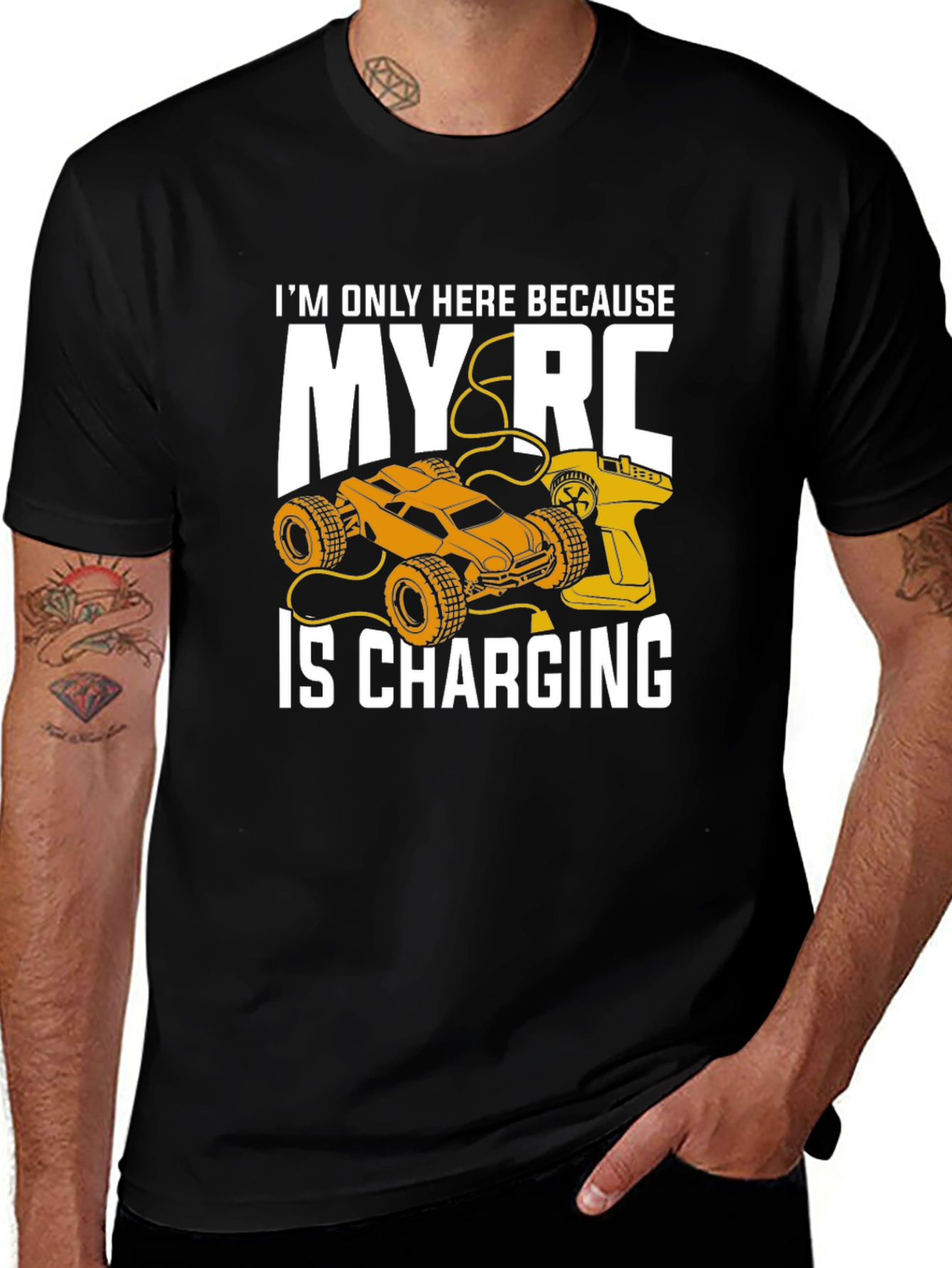 RC Car Charging T-Shirt - Hobbyist Apparel