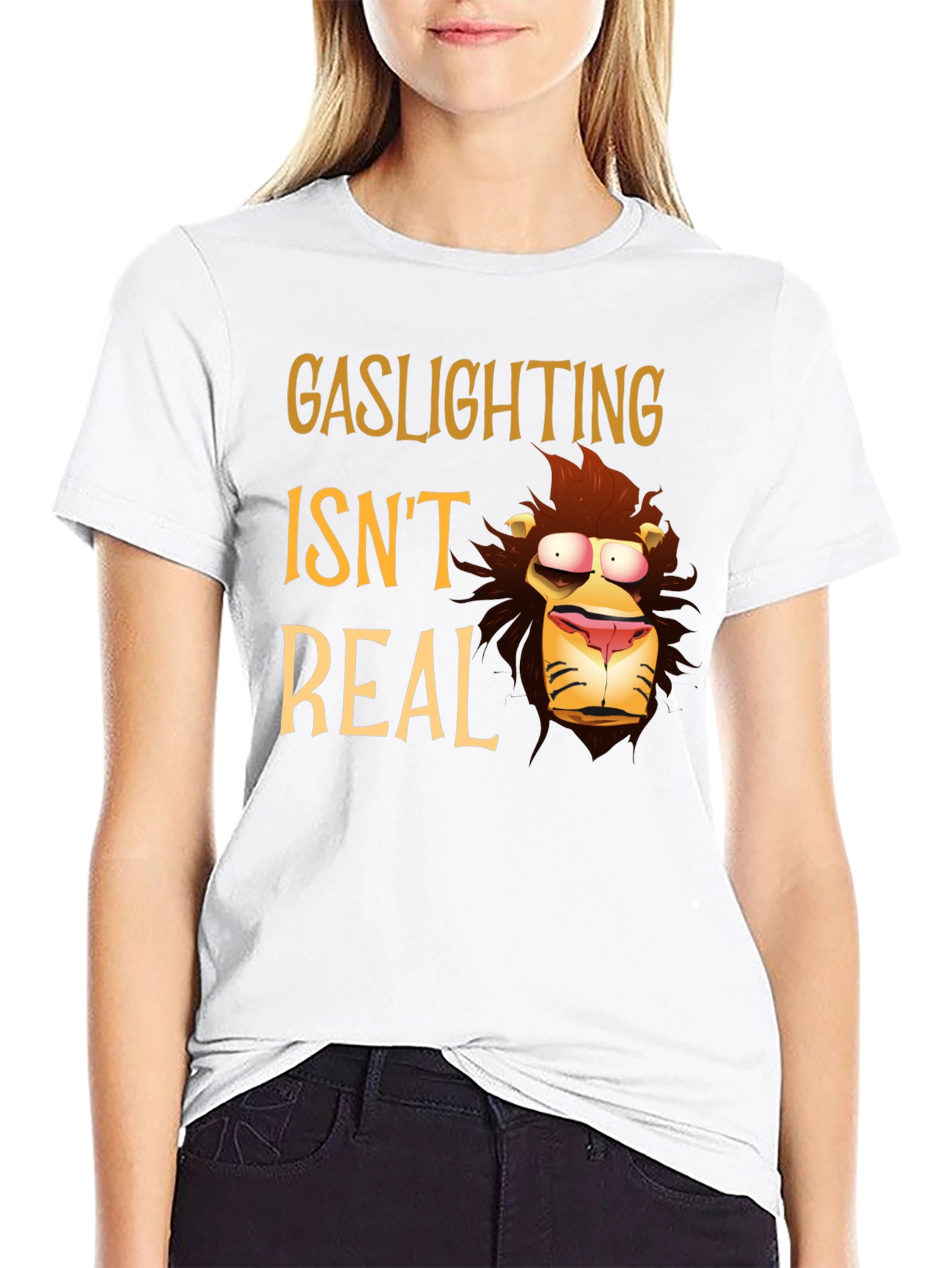 Gaslighting Isnt Real T-Shirt - Funny Cartoon Graphic