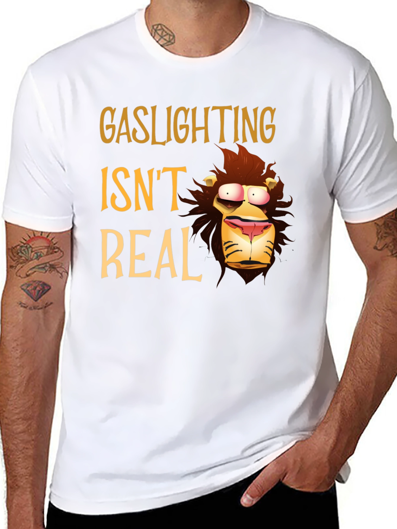 Gaslighting Isnt Real T-Shirt - Funny Cartoon Graphic