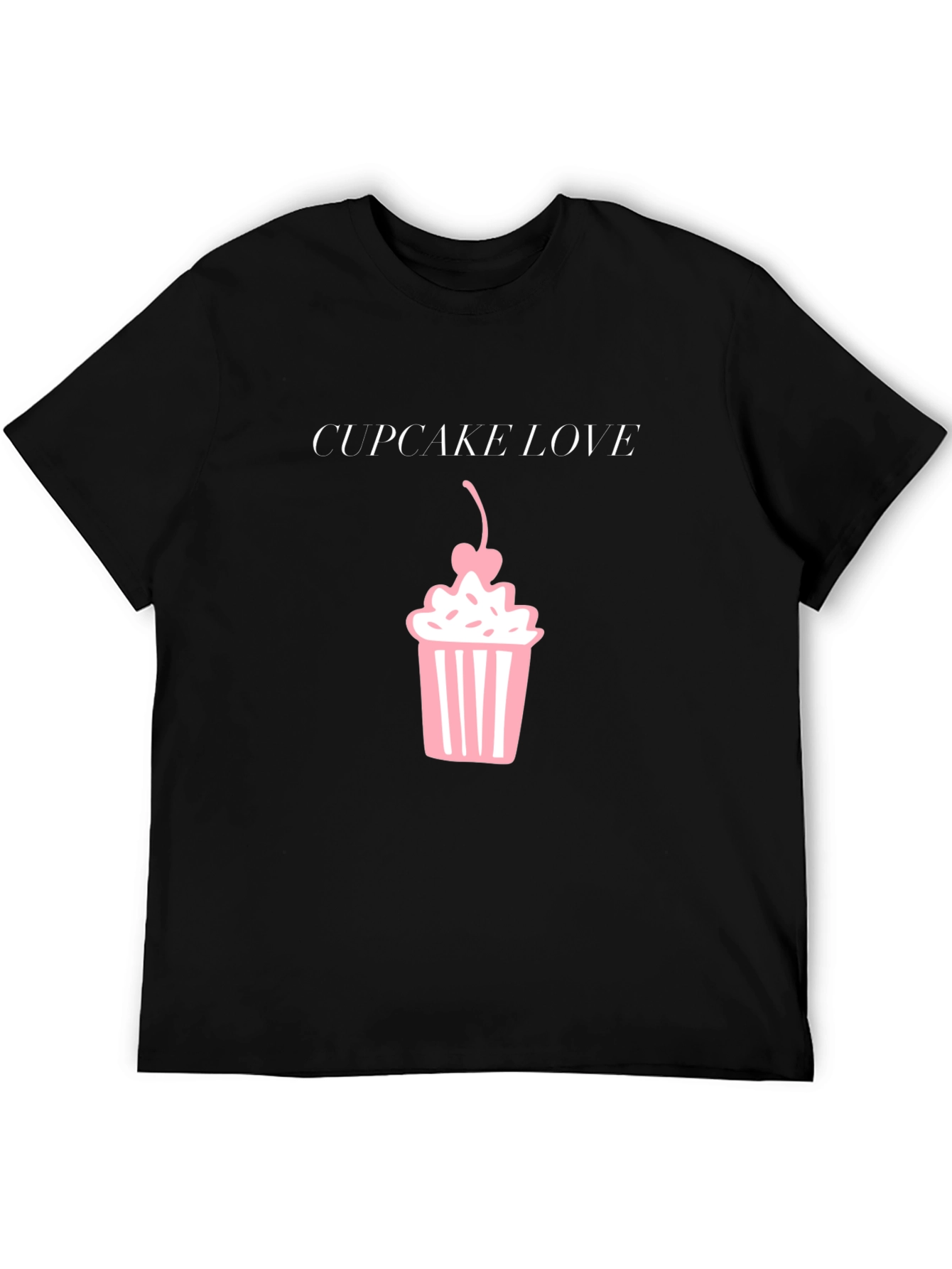 Cupcake Love Graphic T-Shirt - Black