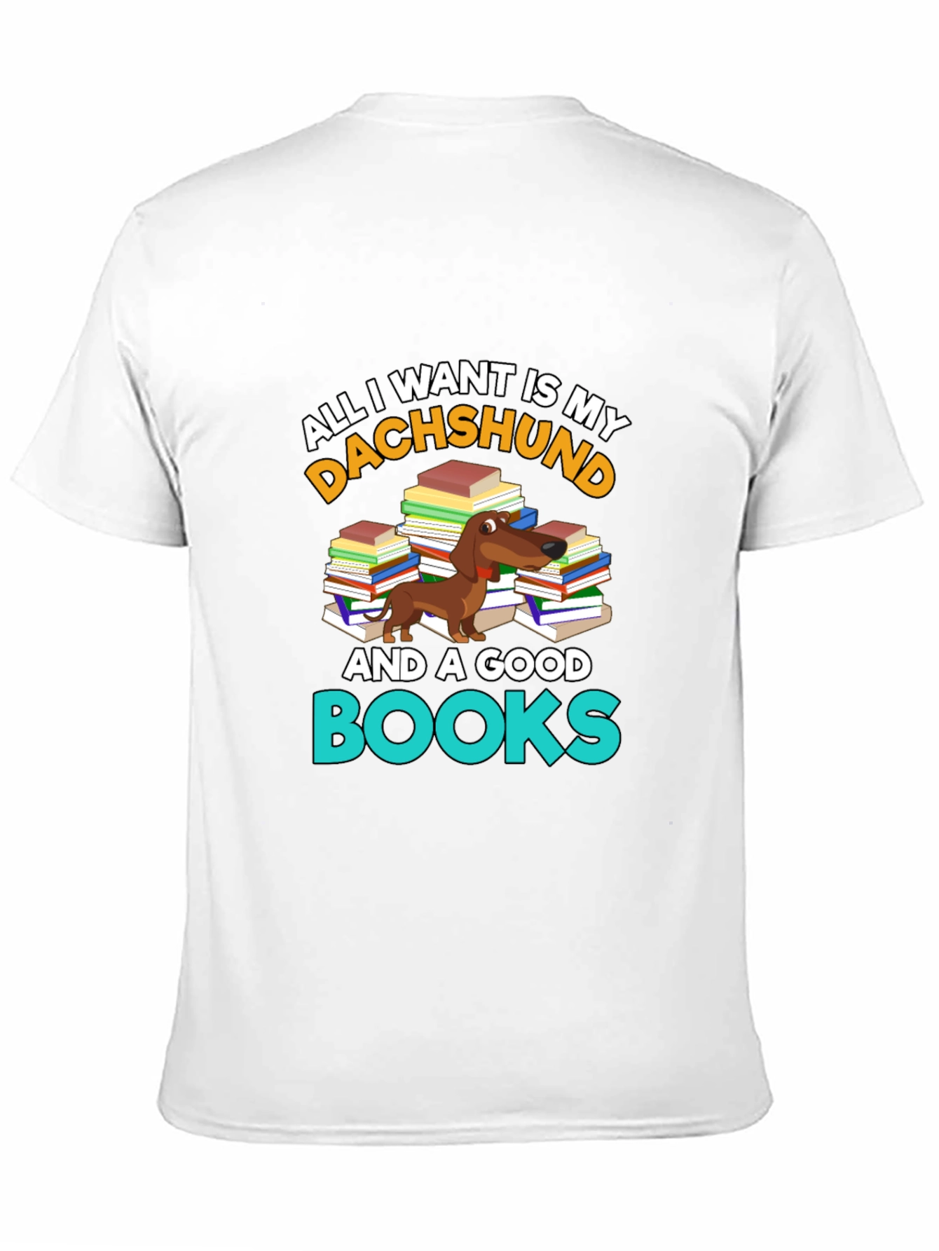 Dachshund and Books T-Shirt