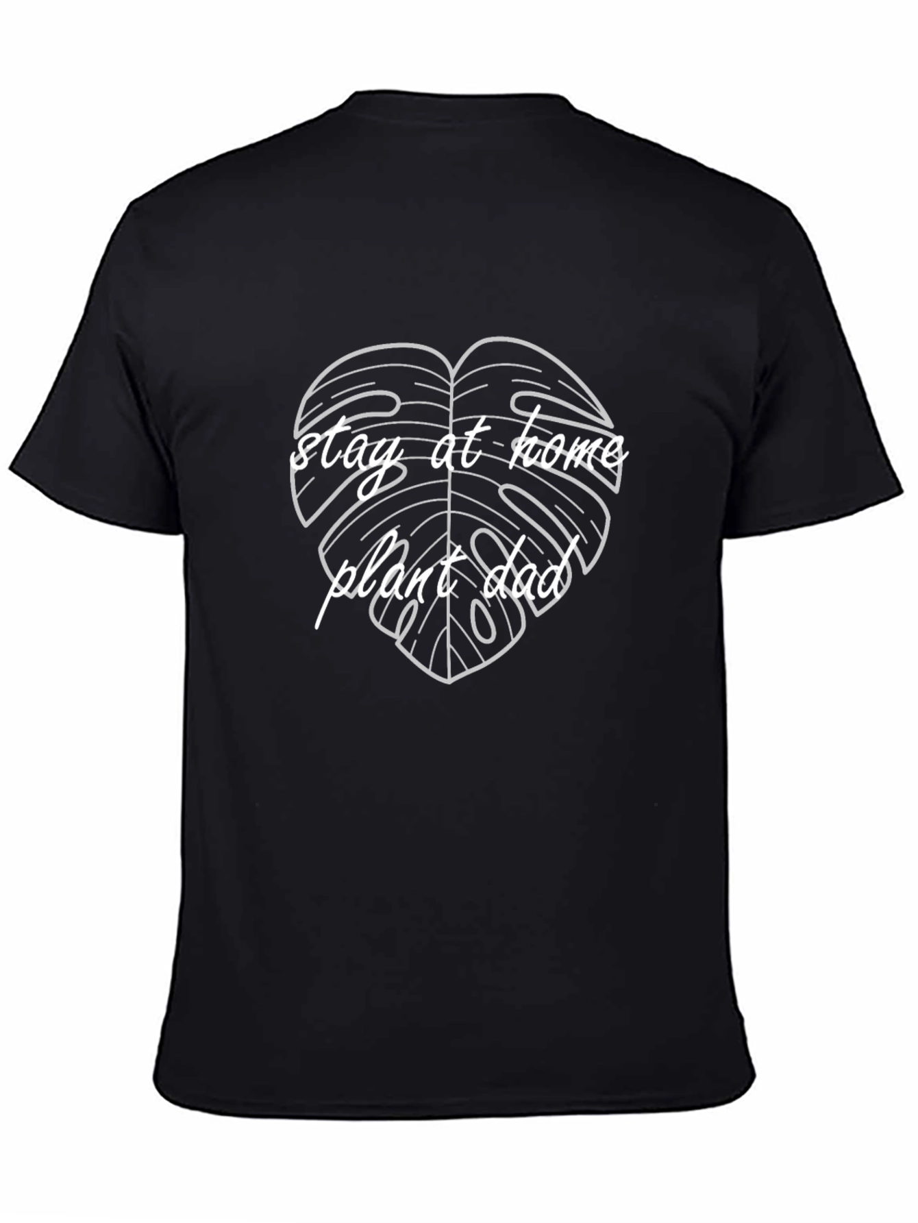 Stay-at-Home Plant Dad Graphic Tee - Black Cotton T-Shirt