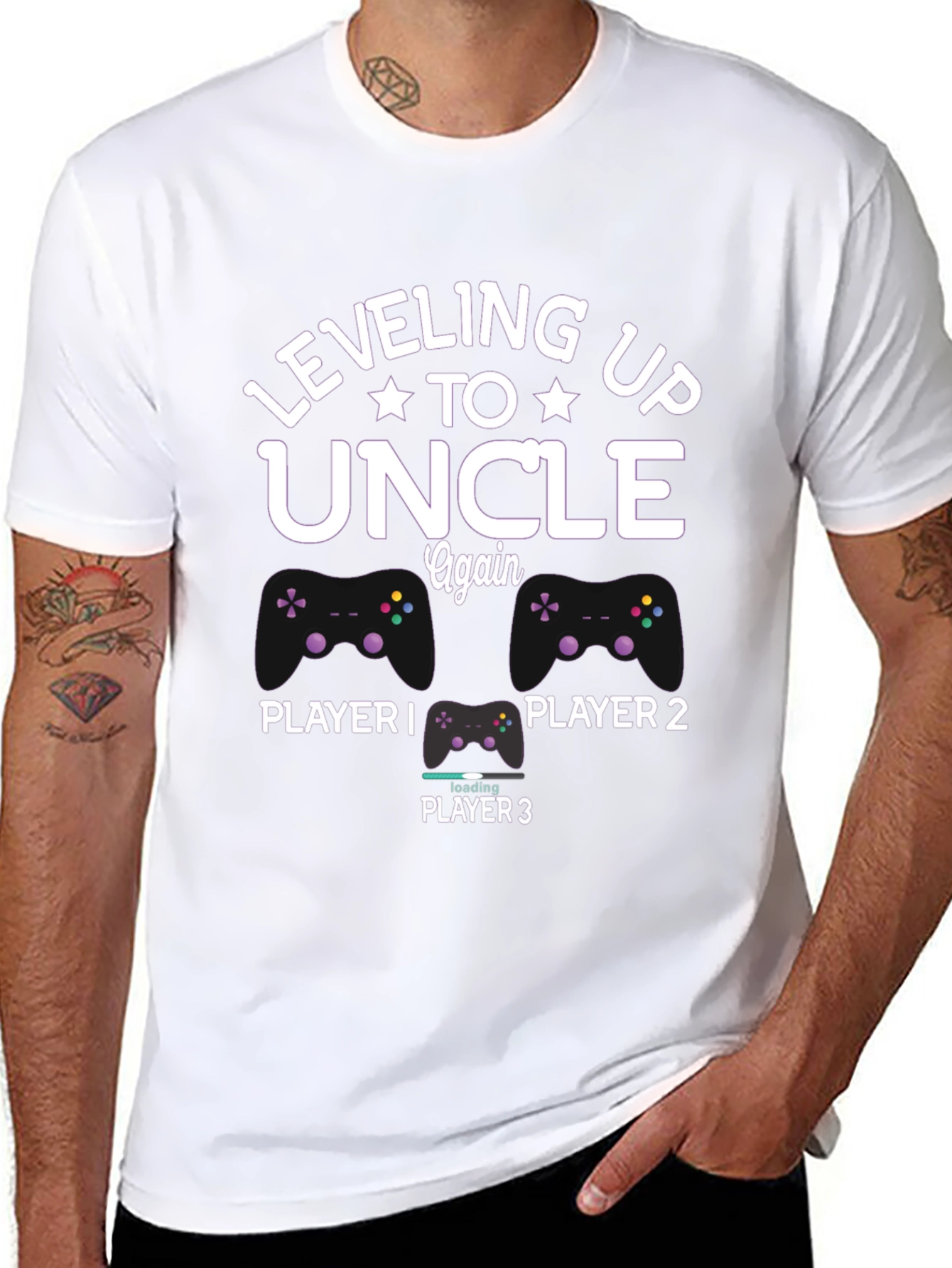 Leveling Up to Uncle Again Gaming T-Shirt