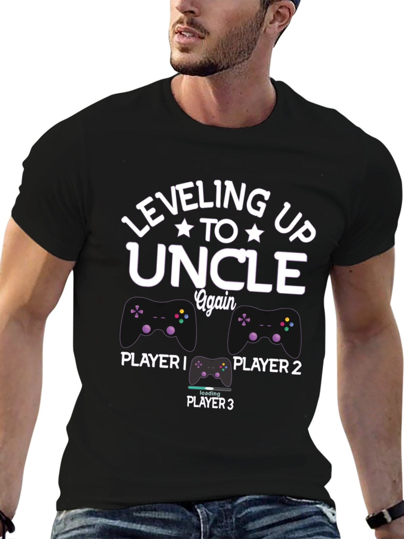 Leveling Up to Uncle Again Gaming T-Shirt