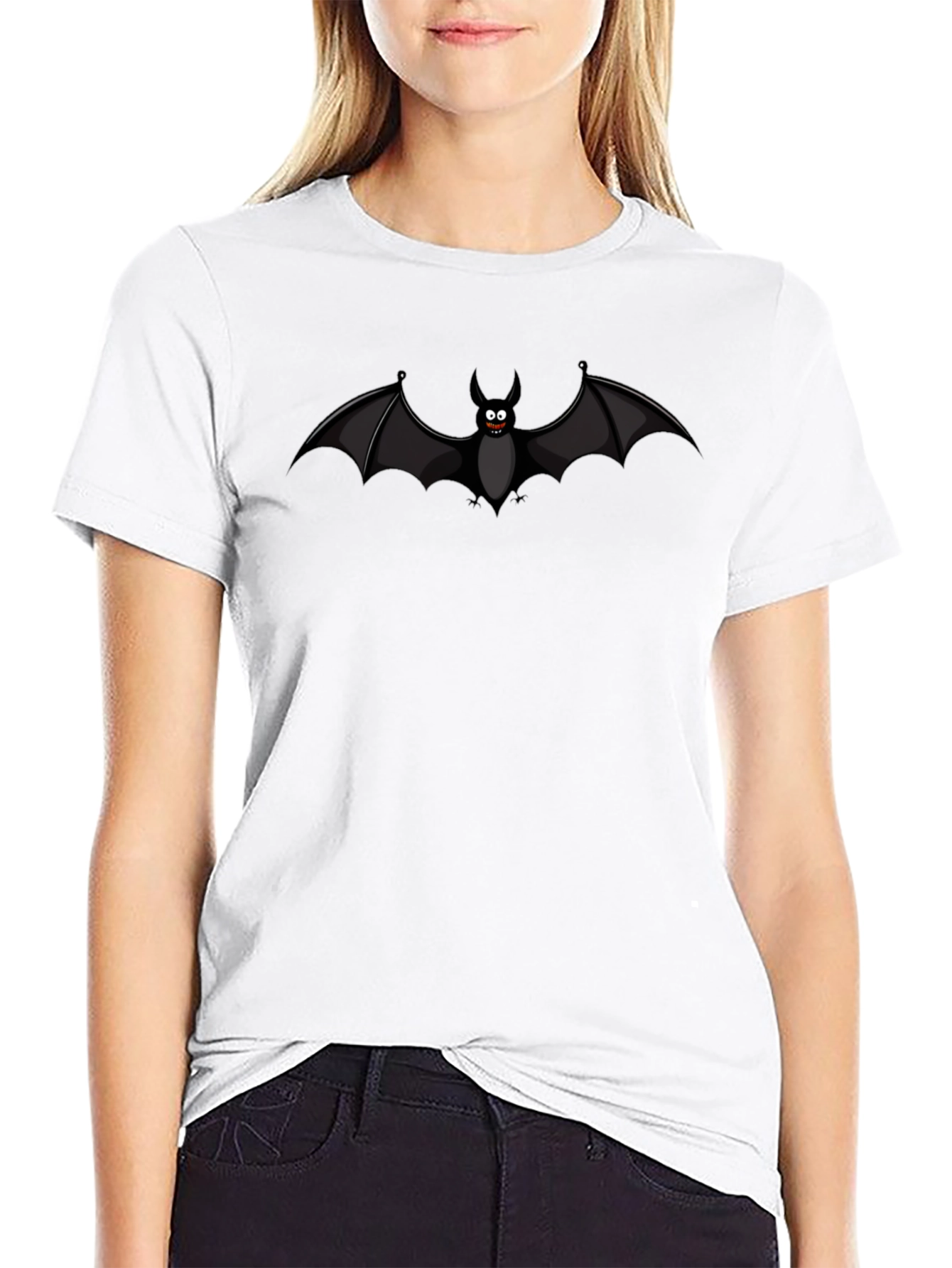 Spooky Bat Graphic Tee - Halloween Shirt