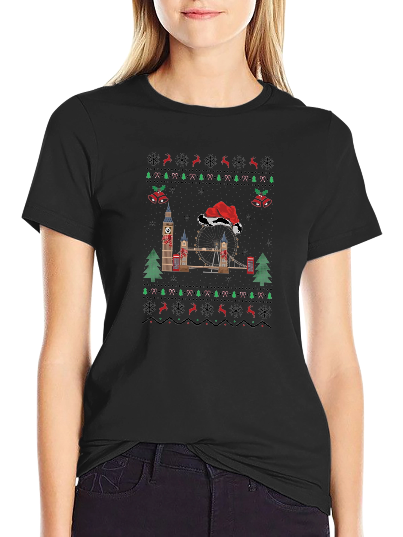 London Christmas Sweater T-Shirt