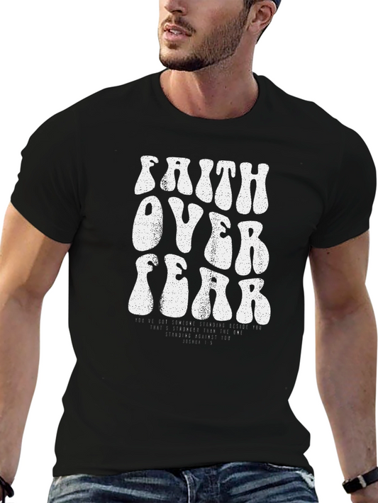 Faith Over Fear Graphic T-Shirt - Black