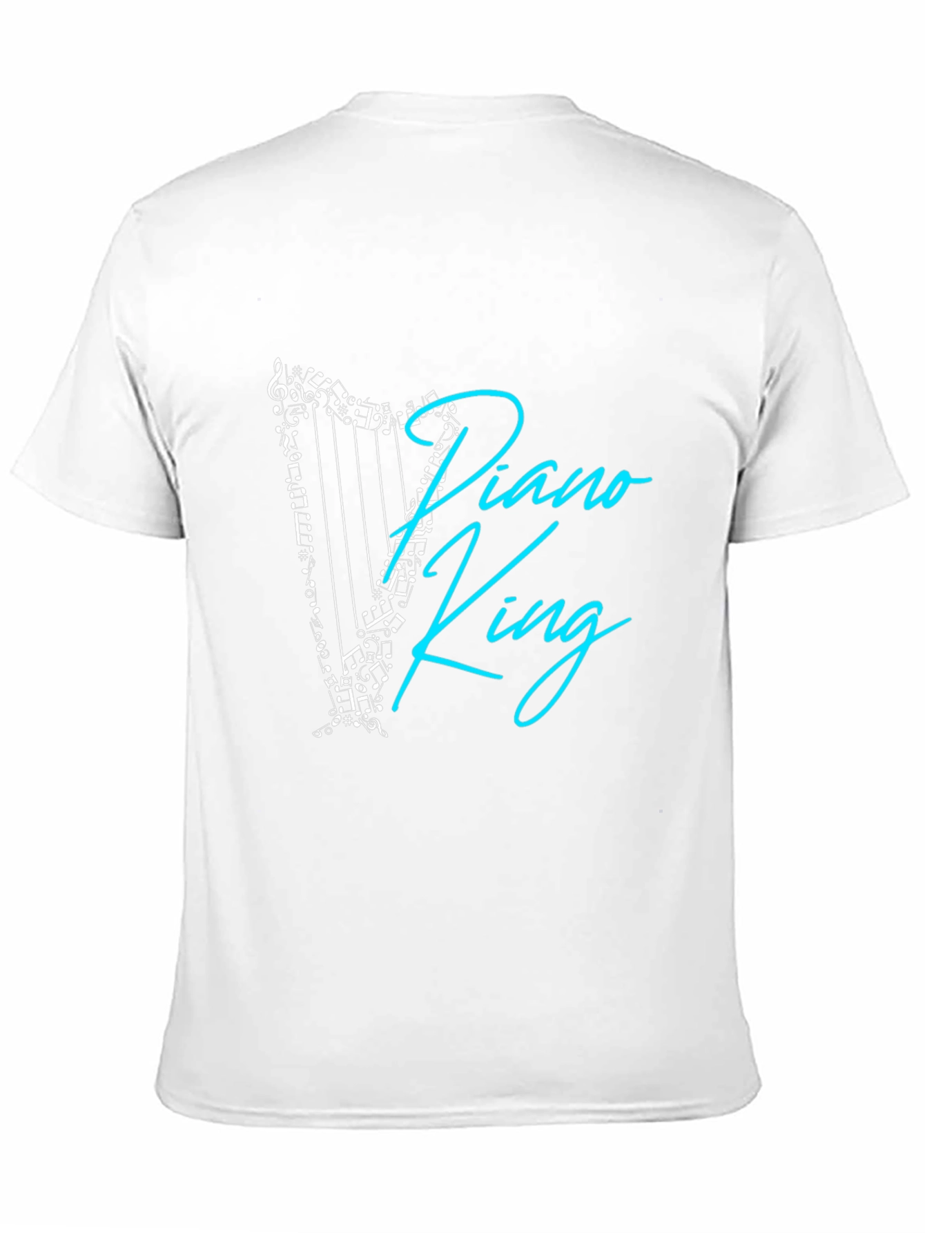 Piano King Graphic T-Shirt - Musical Harp Design