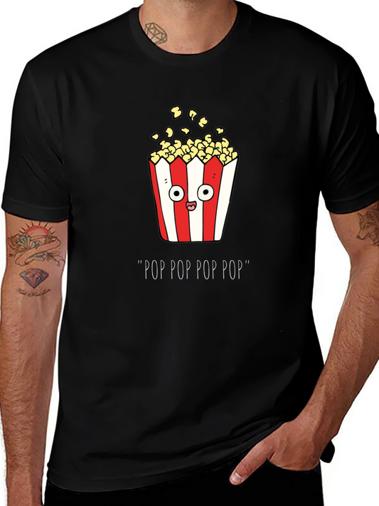 Popcorn Graphic Tee - Movie Night T-Shirt