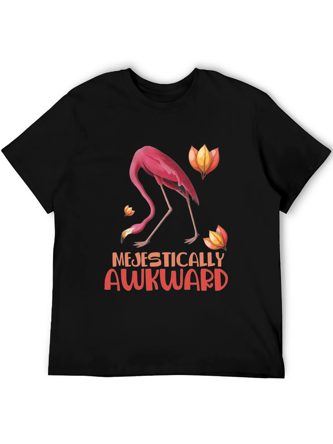 Majestically Awkward Flamingo Graphic Tee