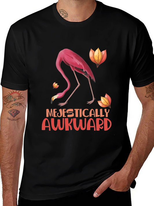 Majestically Awkward Flamingo Graphic Tee
