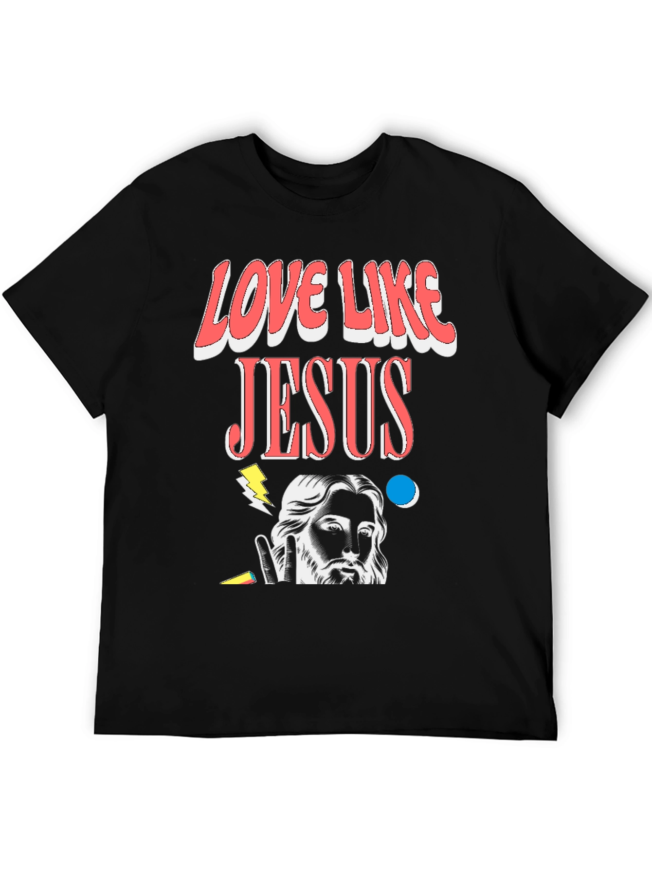 Love Like Jesus Graphic T-Shirt - Black Cotton Blend