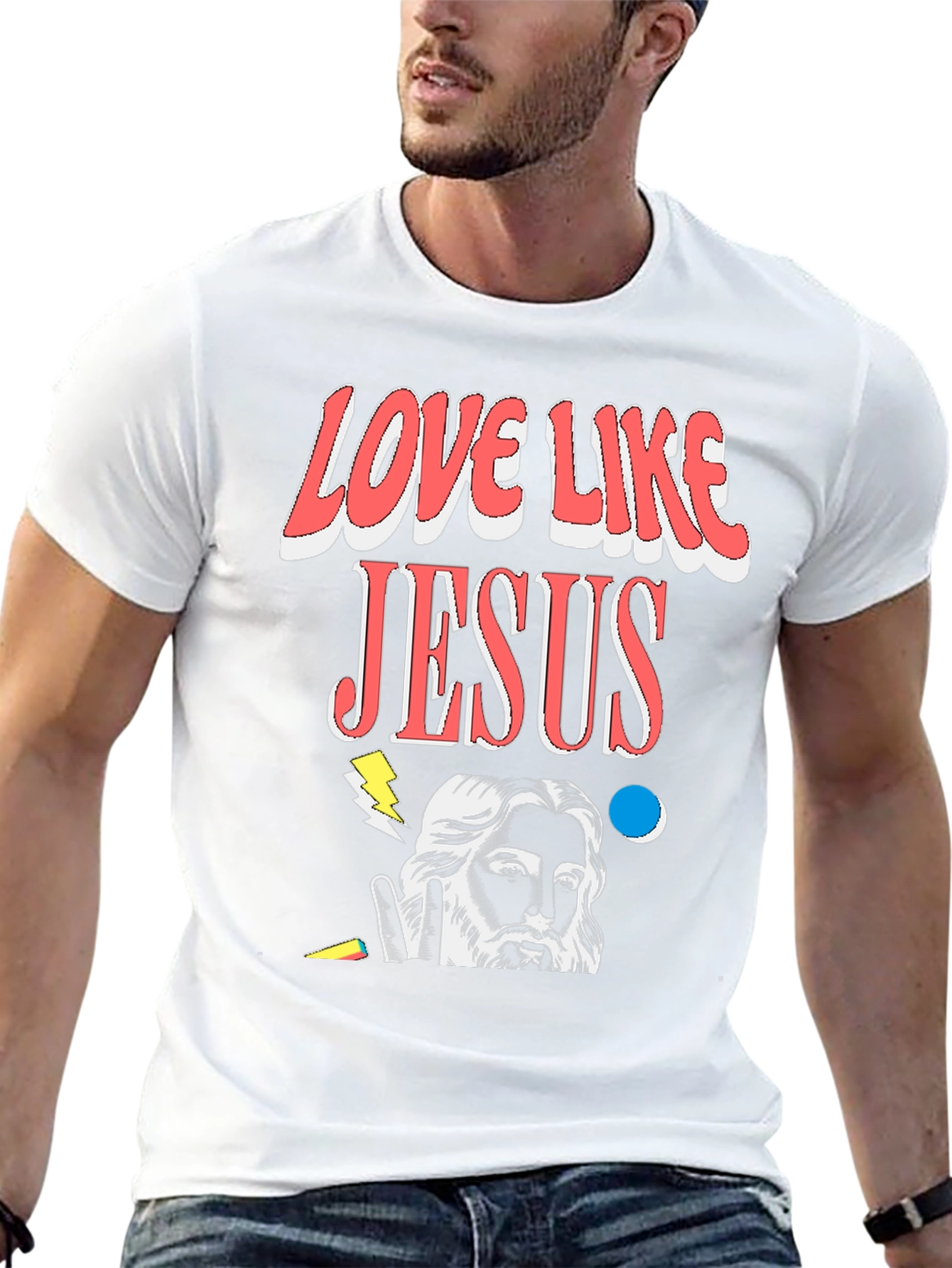 Love Like Jesus Graphic T-Shirt - Black Cotton Blend
