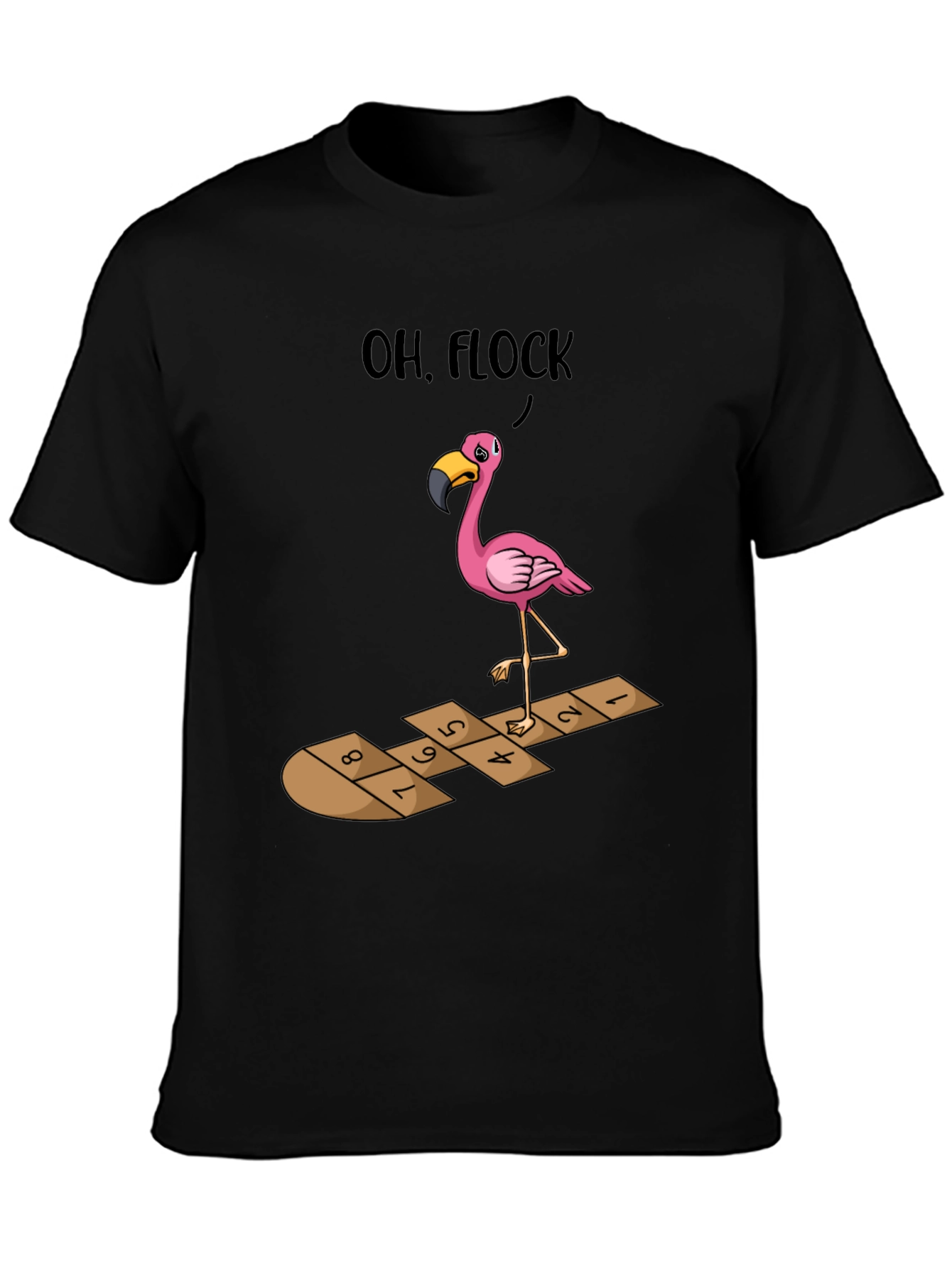 Oh Flock! Flamingo Hopscotch Graphic Tee
