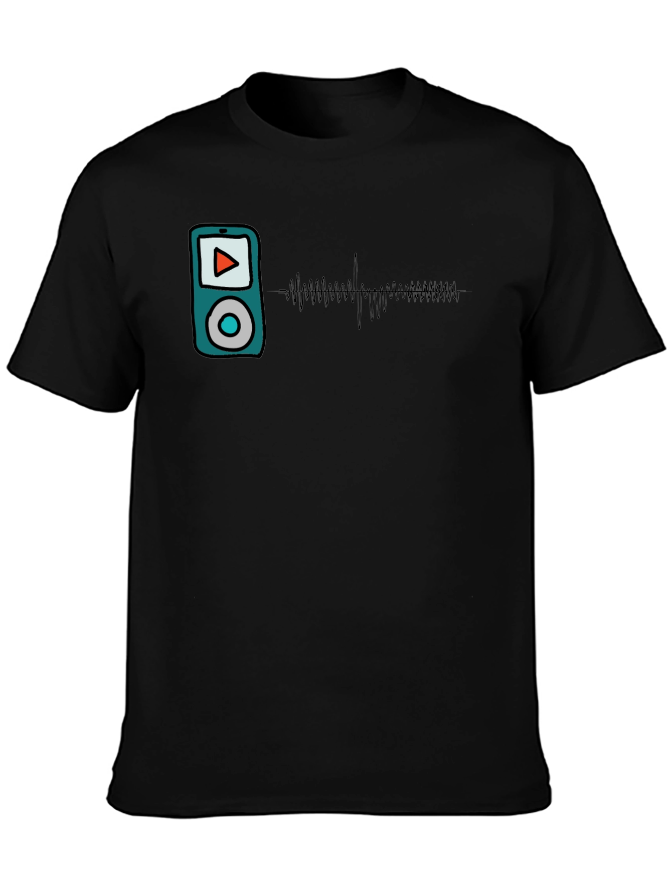 Music Player Graphic T-Shirt - Modern Style