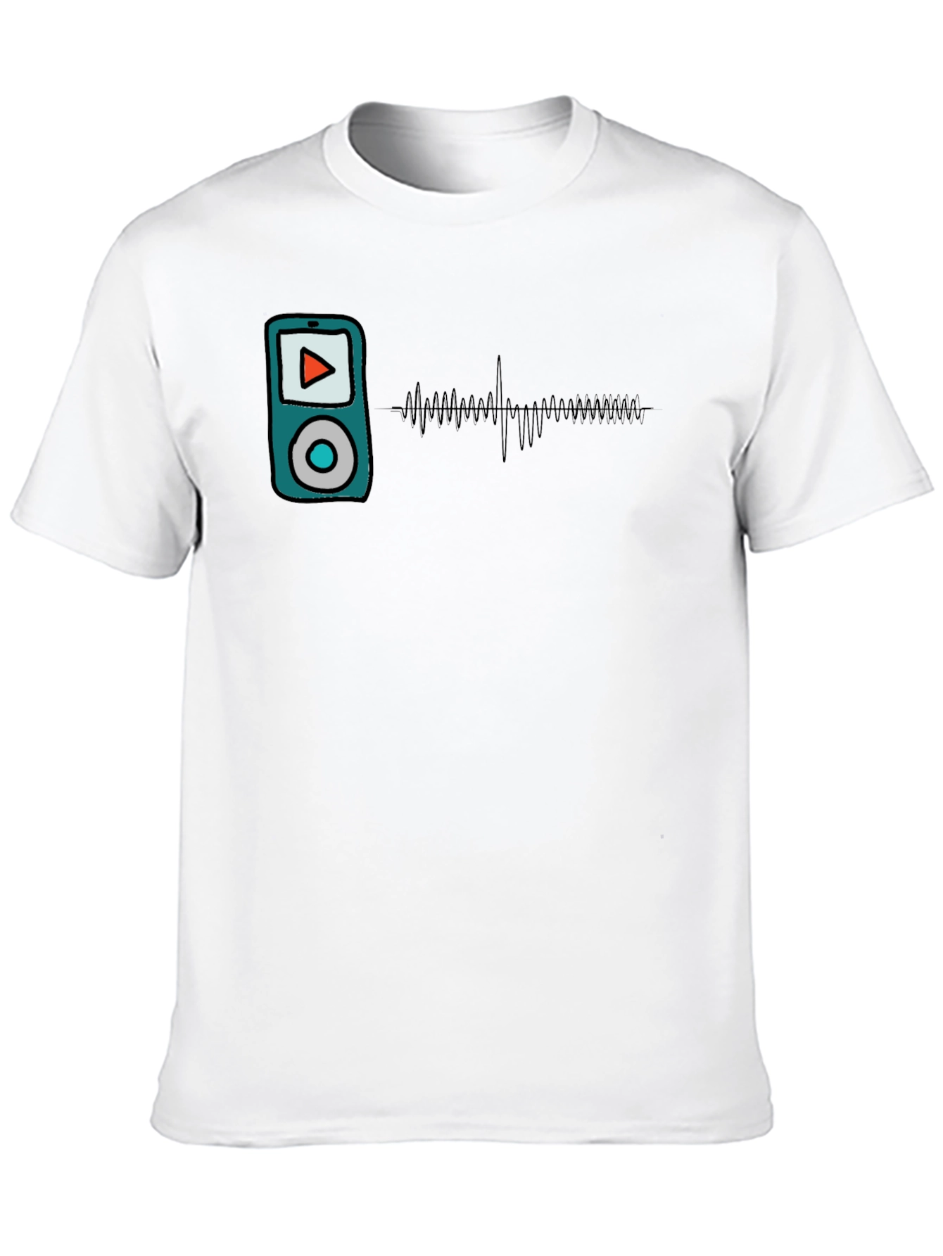 Music Player Graphic T-Shirt - Modern Style