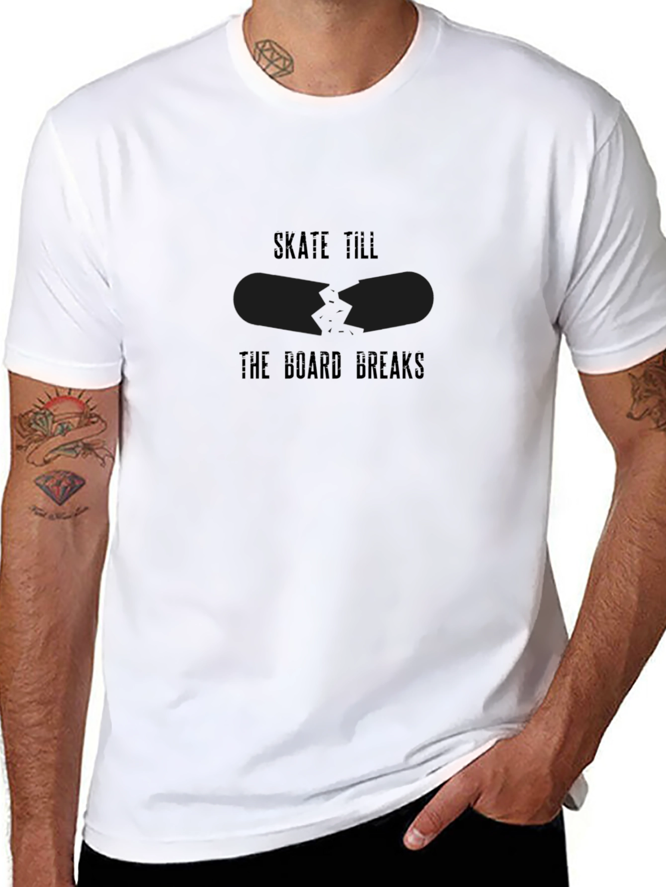 Skate Till The Board Breaks Graphic T-Shirt