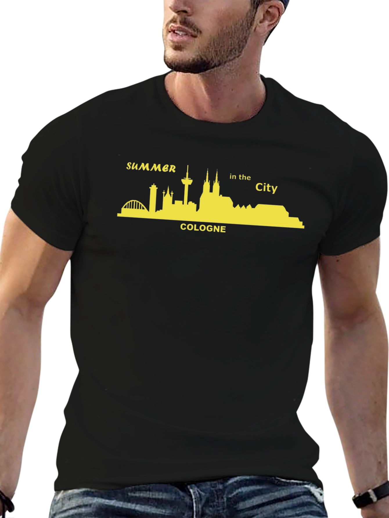 Cologne Summer City Skyline Graphic T-Shirt