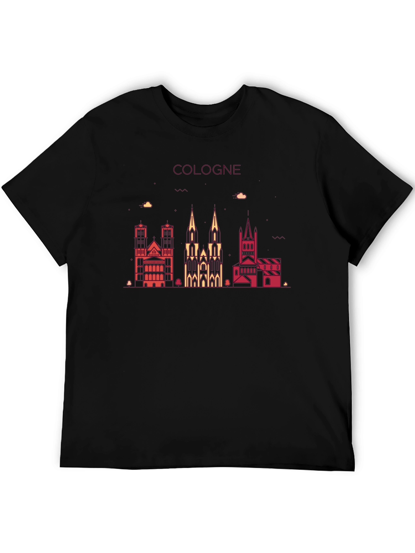Cologne Skyline Black T-Shirt