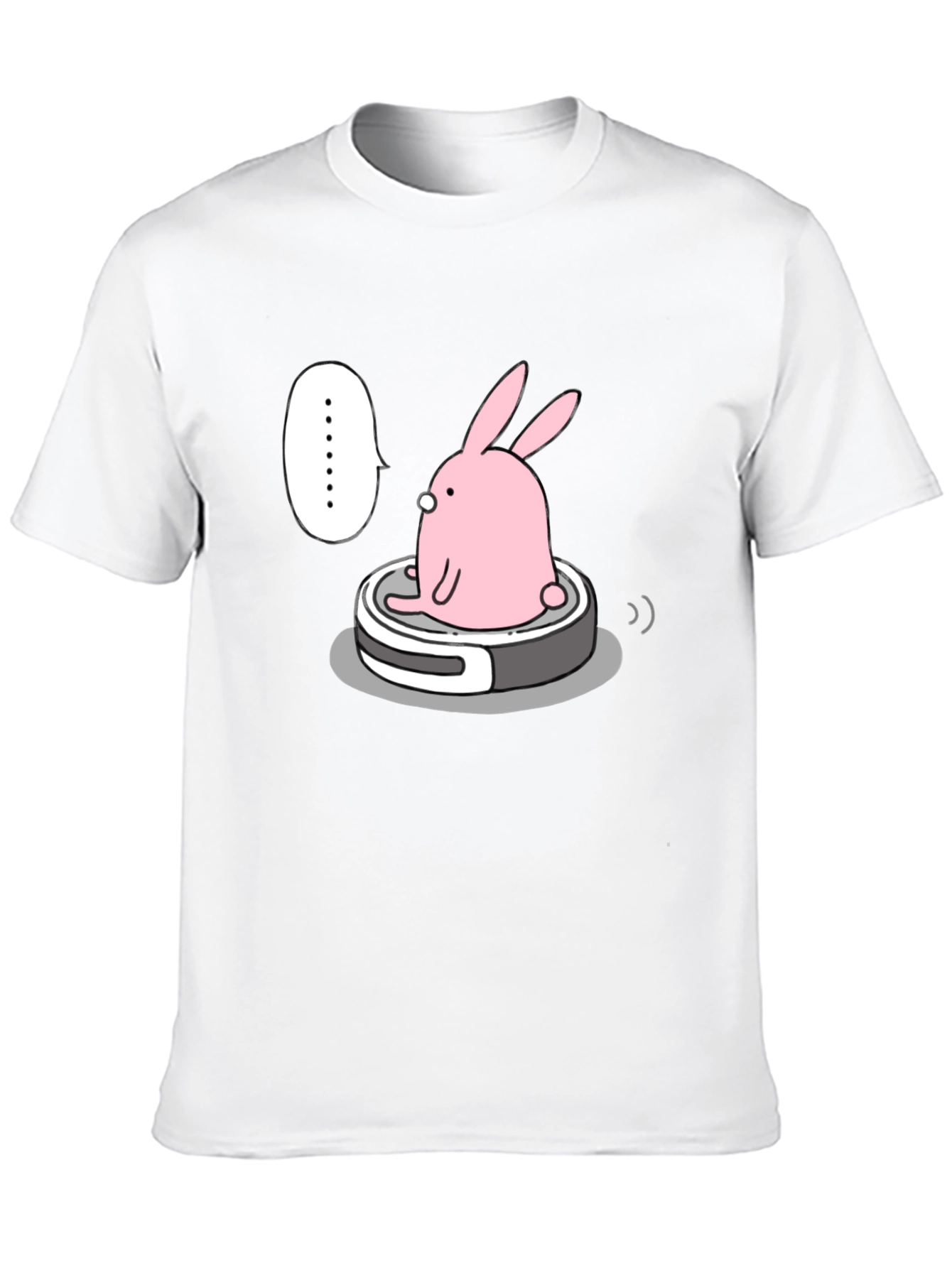 Bunny on Vacuum T-Shirt - Cute Robot Design