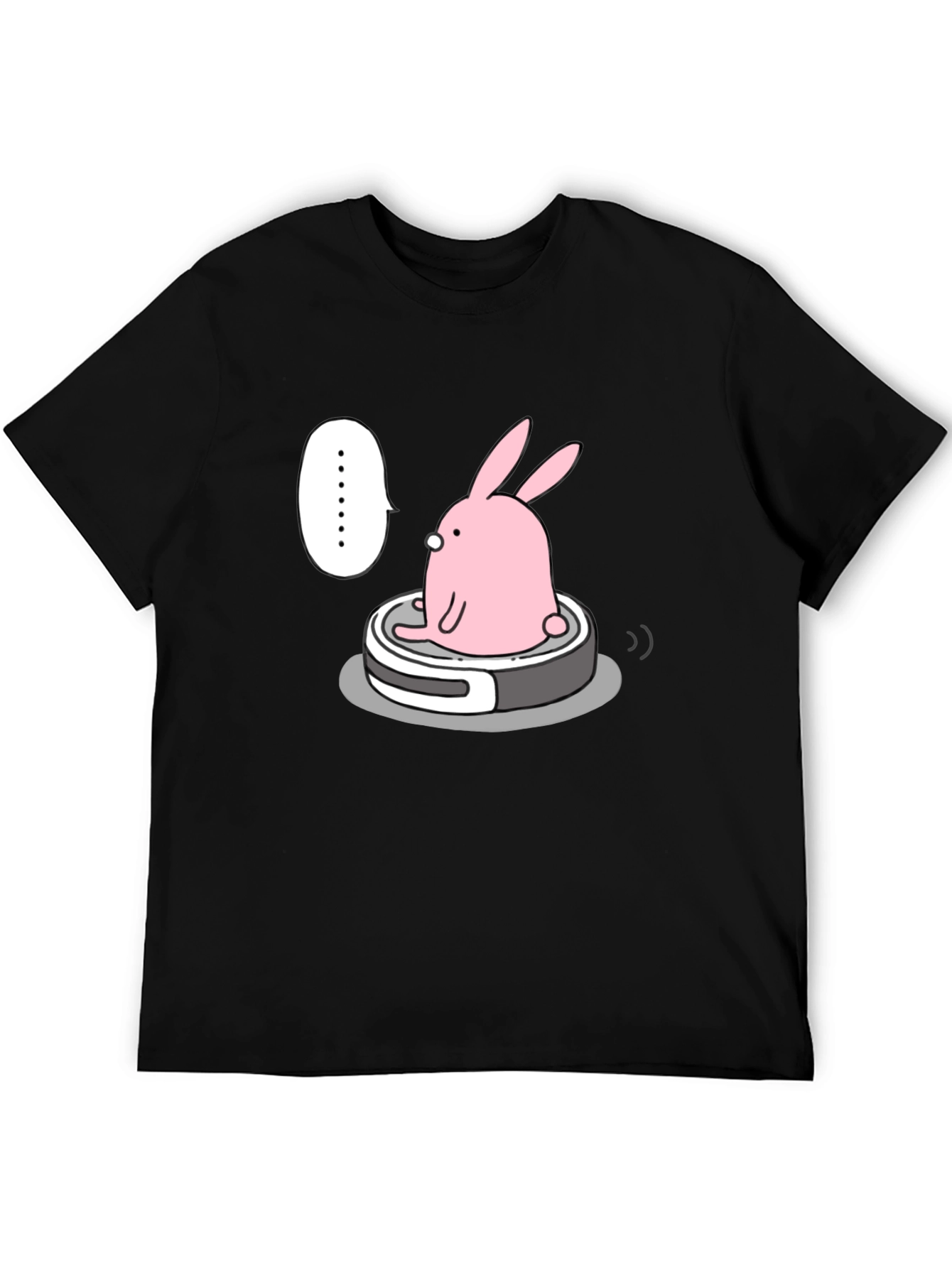 Bunny on Vacuum T-Shirt - Cute Robot Design