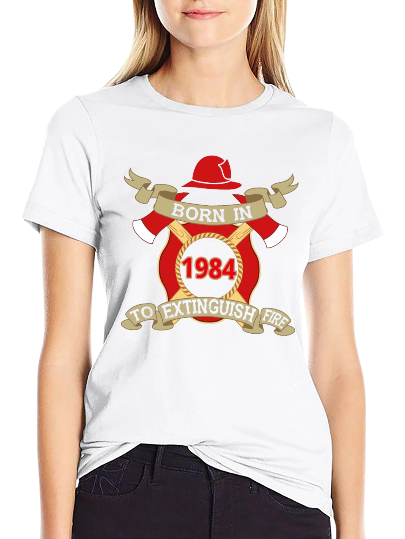Born in 1984 Firefighter T-Shirt