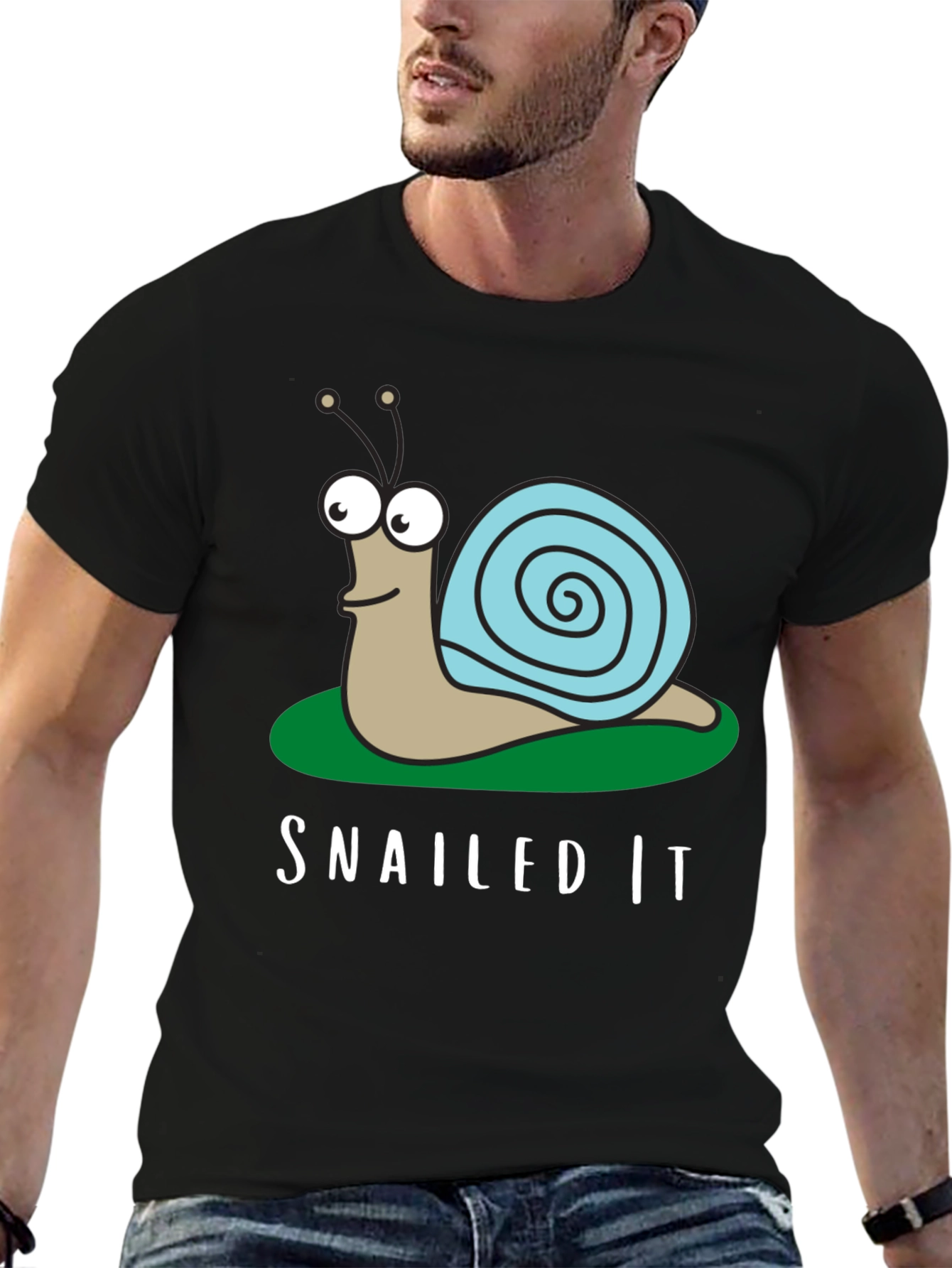 SNAILED IT Graphic Tee - Funny Snail Cartoon T-Shirt