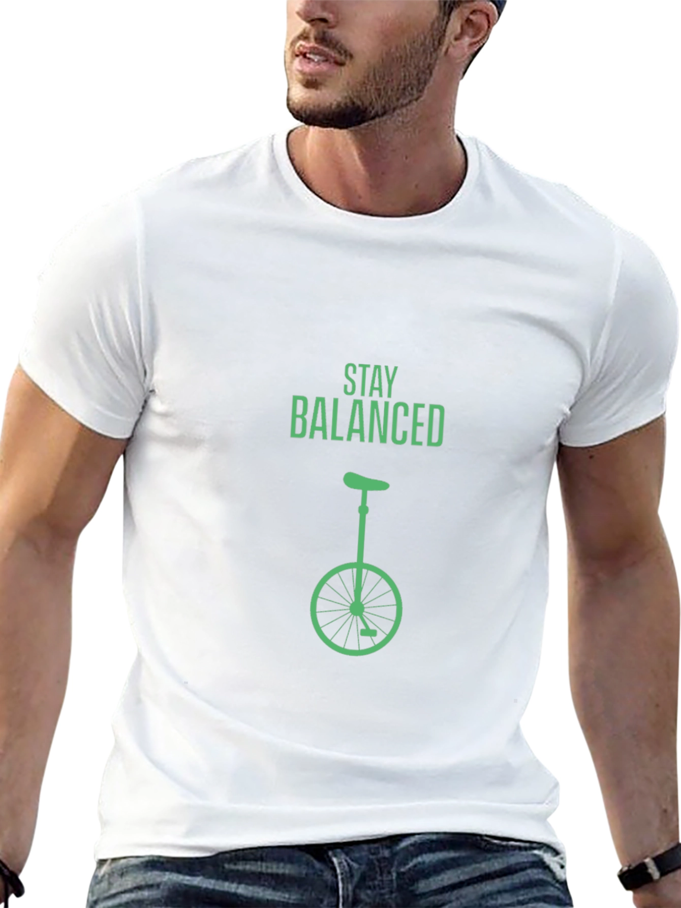 Stay Balanced Unicycle Graphic Tee