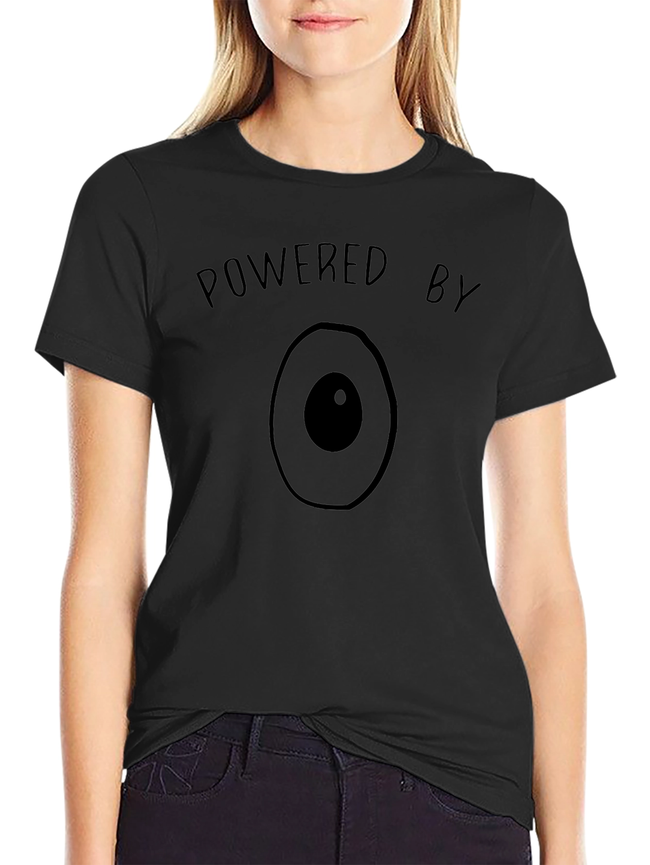 Powered by Avocado Funny Graphic Tee - Black