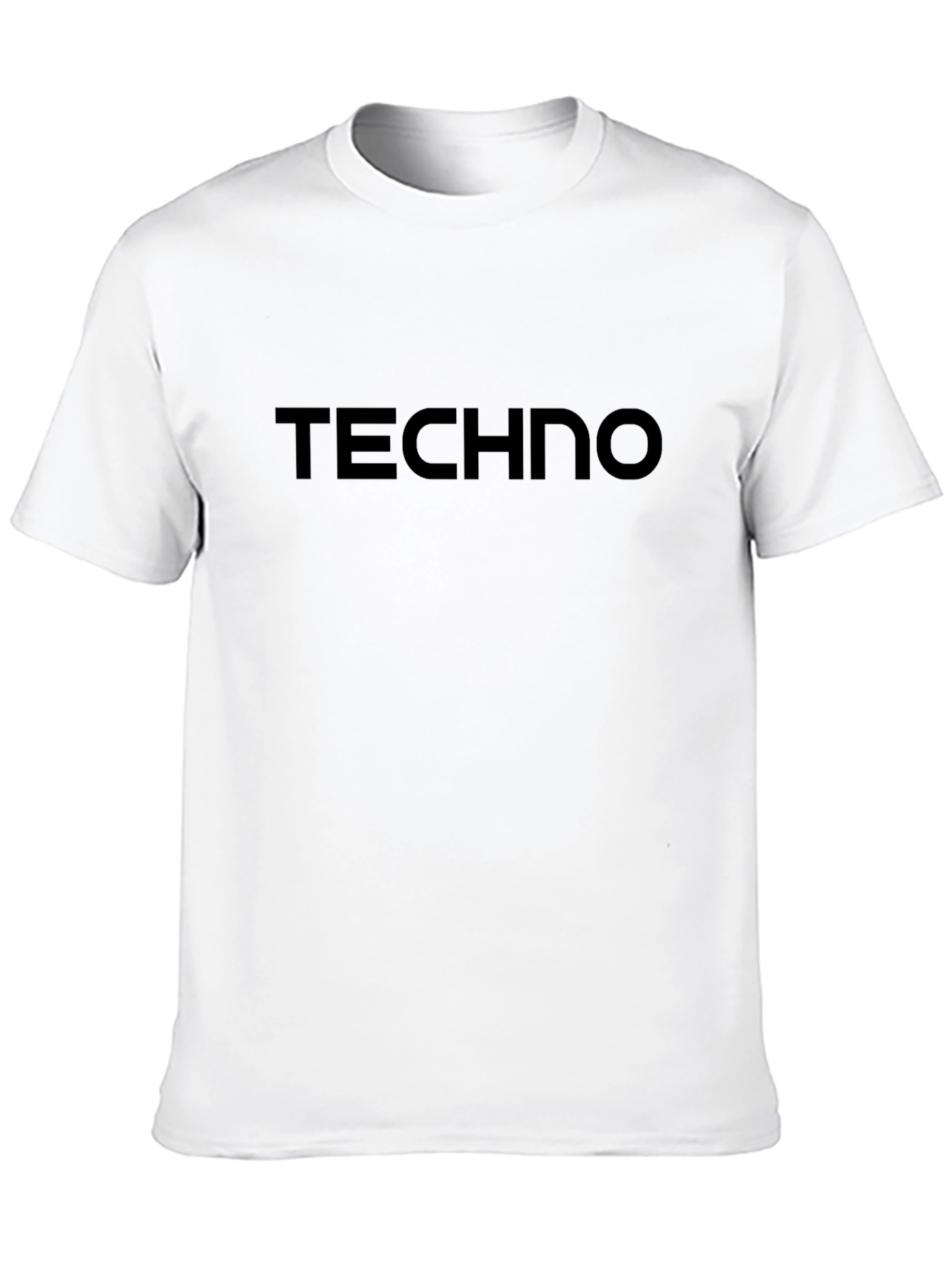 Techno Graphic Tee - Minimalist Black T-Shirt