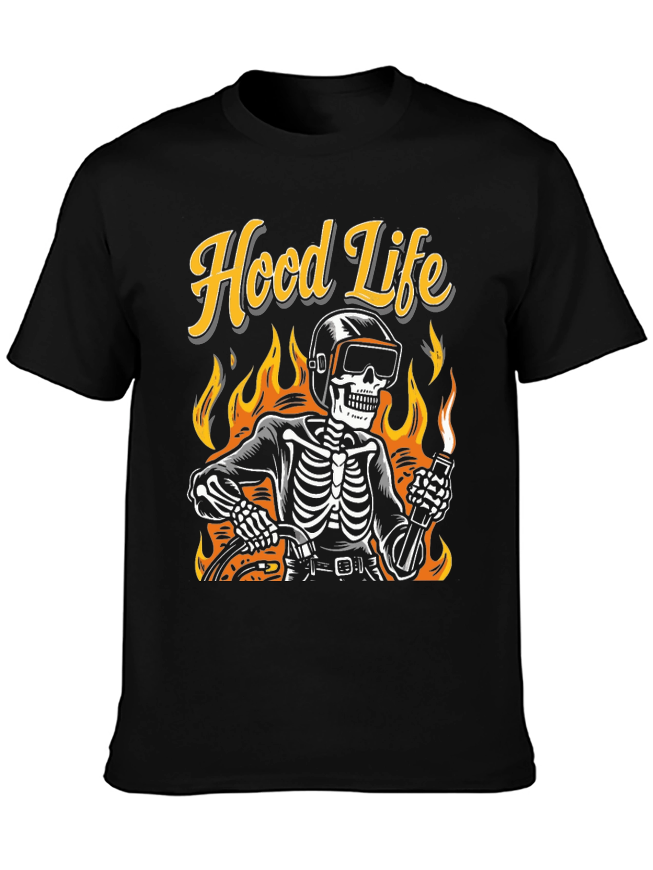 Hood Life Skeleton Welder T-Shirt