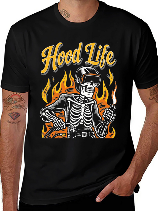 Hood Life Skeleton Welder T-Shirt