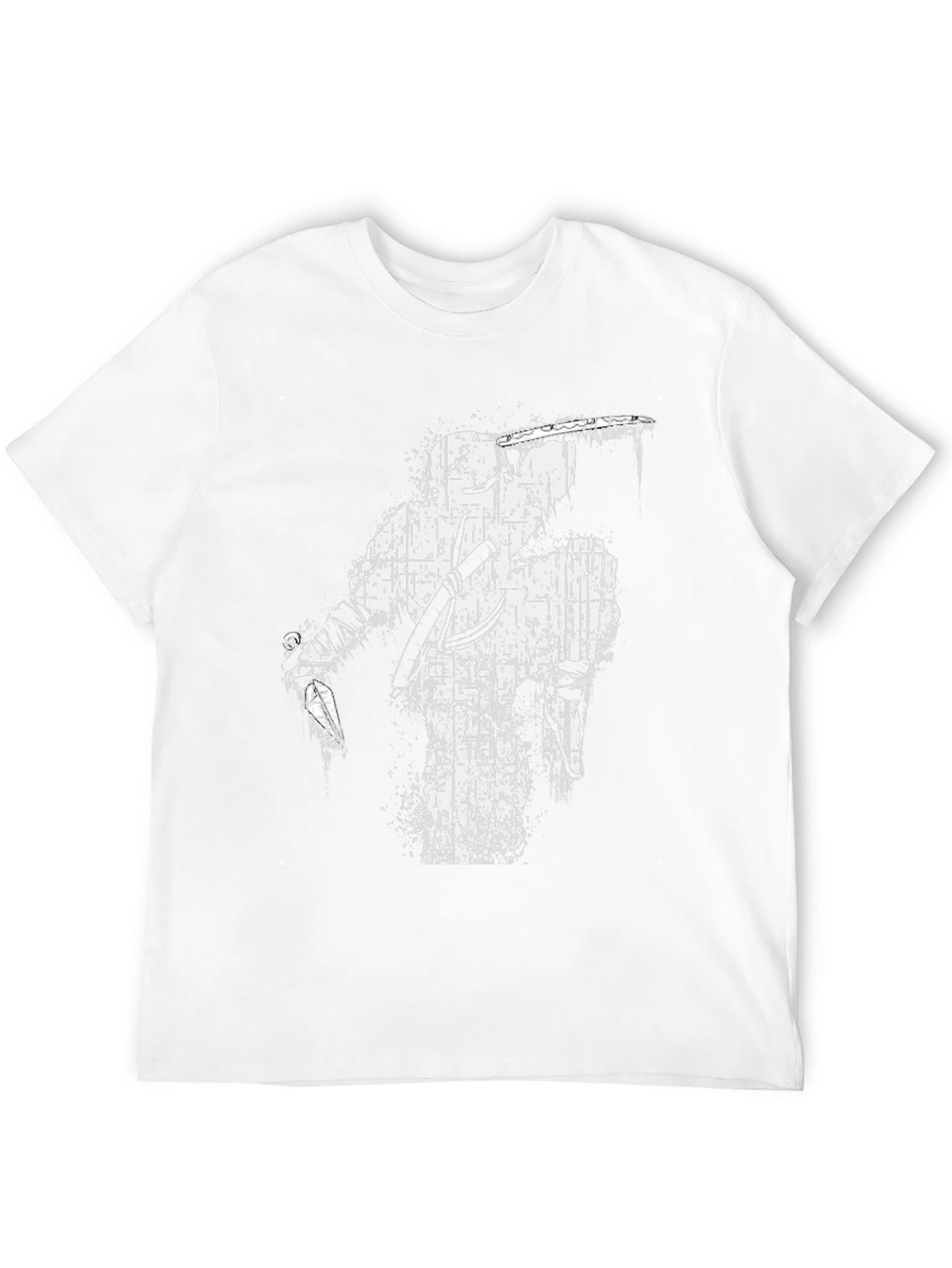 Distressed Ninja Graphic Black T-Shirt
