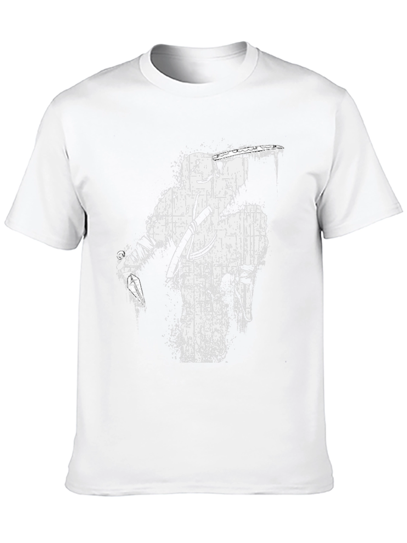 Distressed Ninja Graphic Black T-Shirt