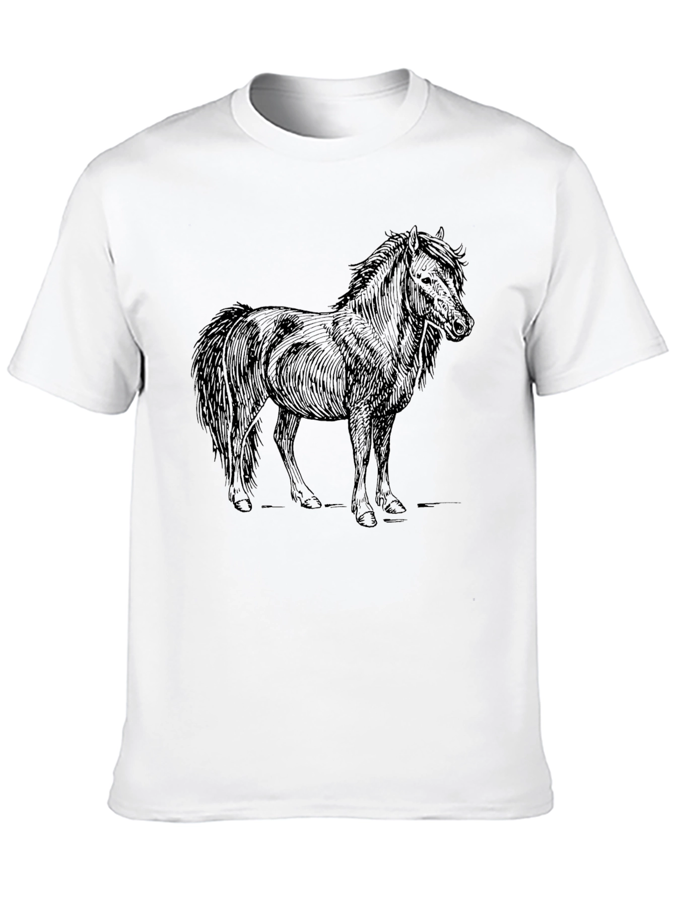 Black Horse Graphic Tee - Unisex Casual T-Shirt