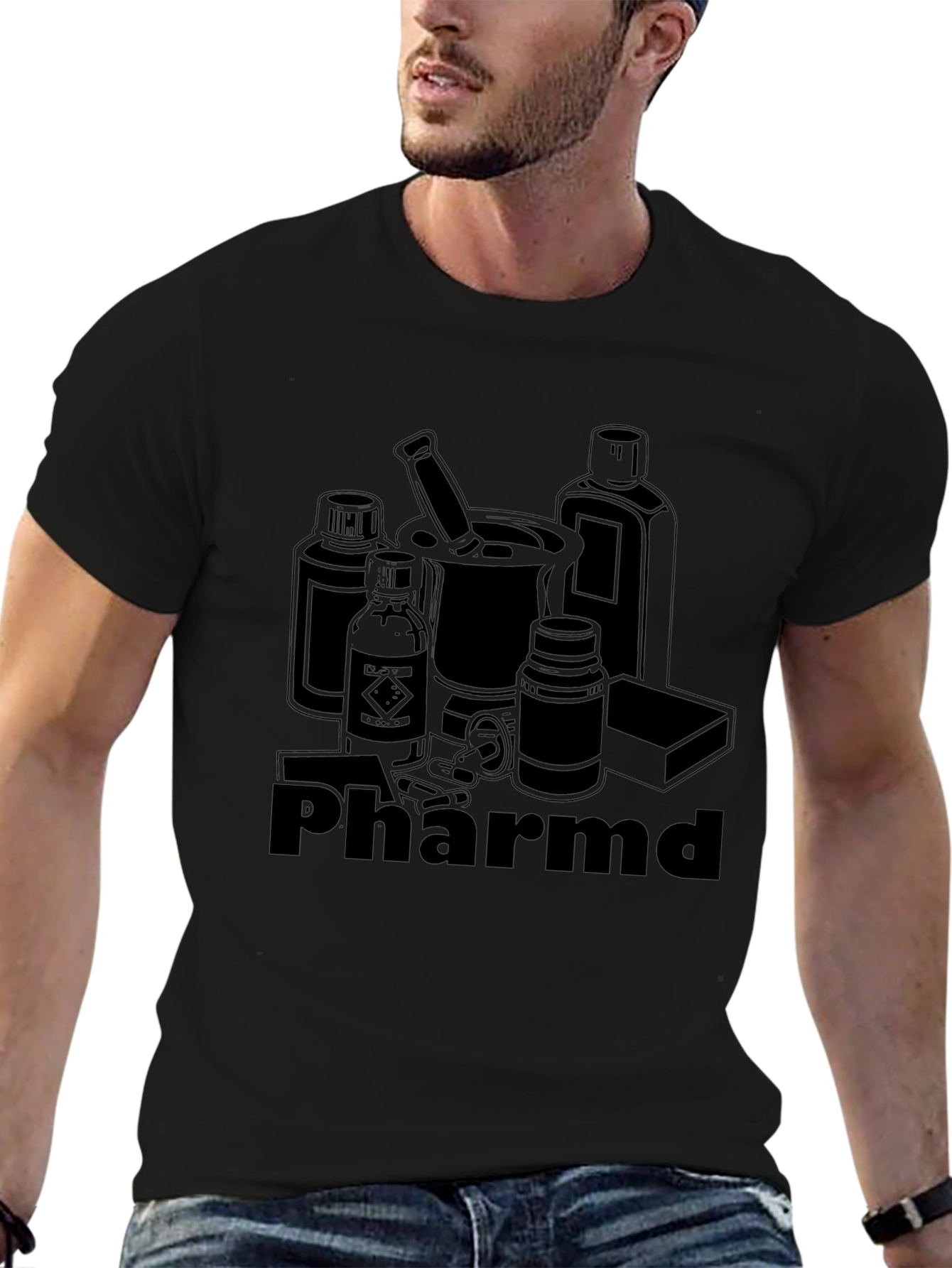 PharmD Black Graphic T-Shirt