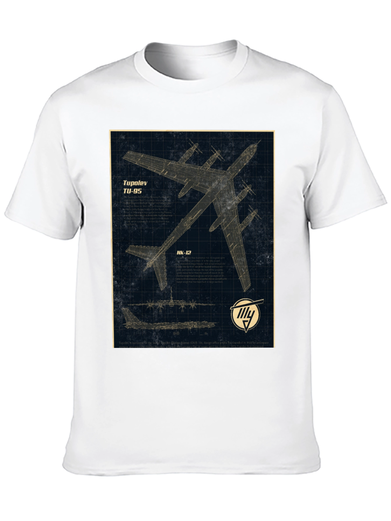 Tupolev TU-95 Blueprint Graphic T-Shirt