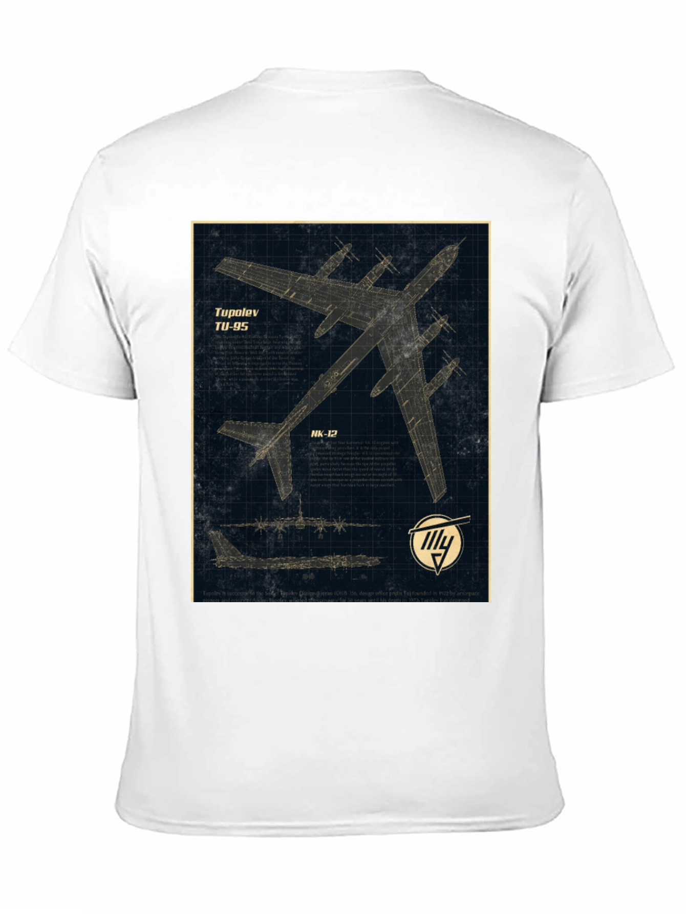 Tupolev TU-95 Blueprint Graphic T-Shirt
