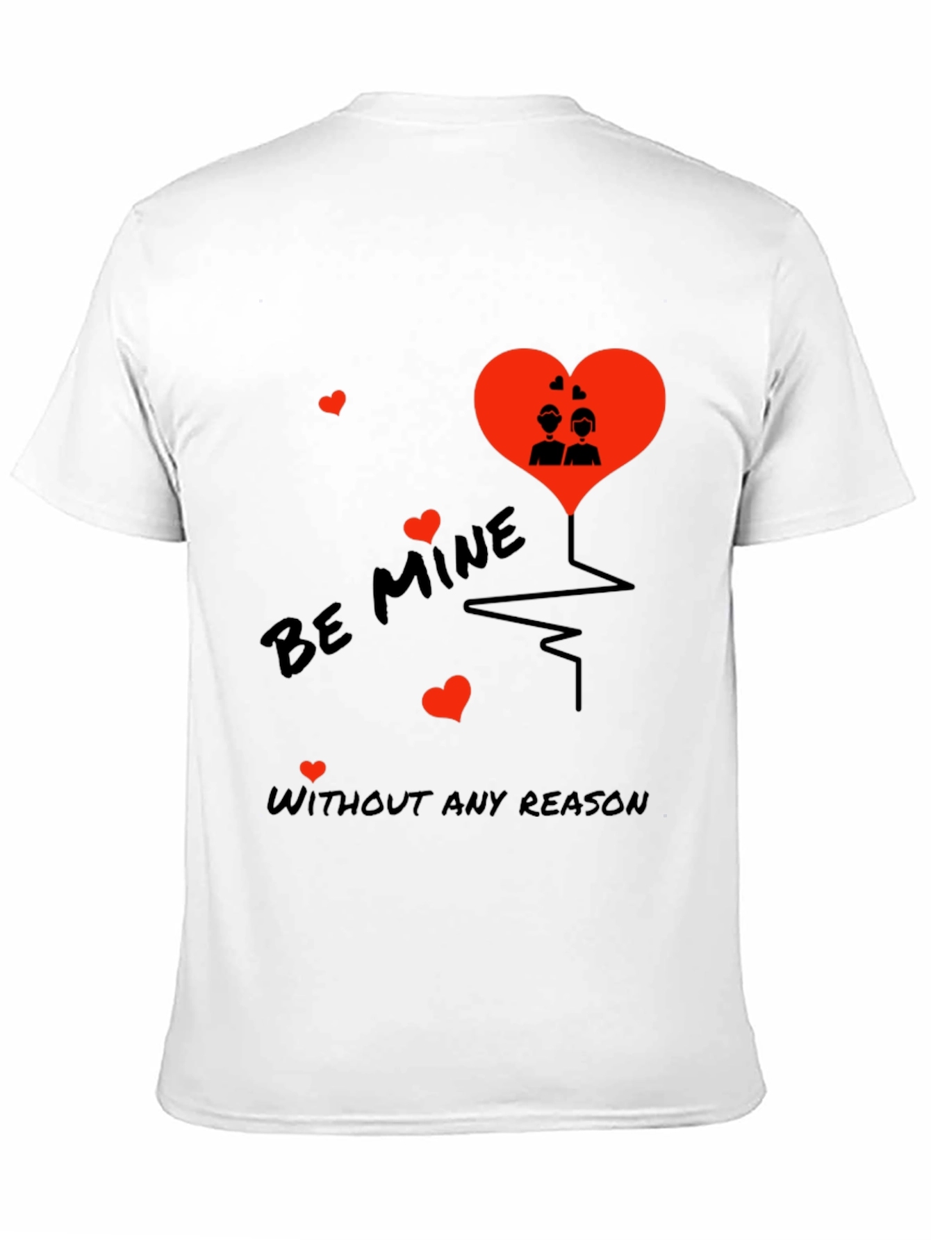 Romantic Be Mine Black T-Shirt