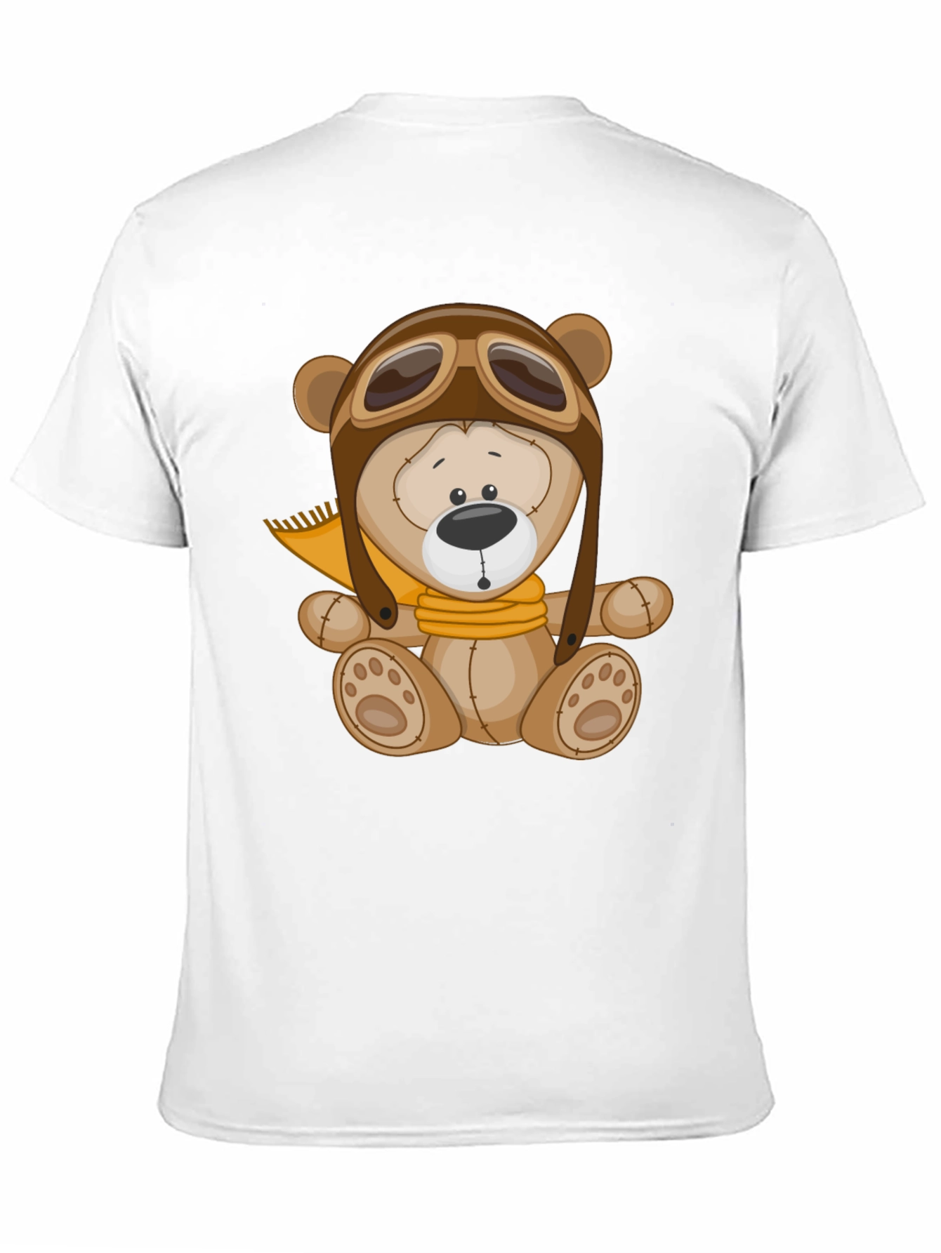 Aviator Bear T-Shirt - Black Cotton Graphic Tee