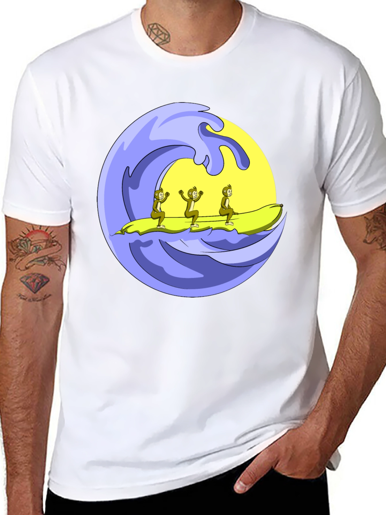 Monkey Banana Boat T-Shirt Funny Graphic Tee