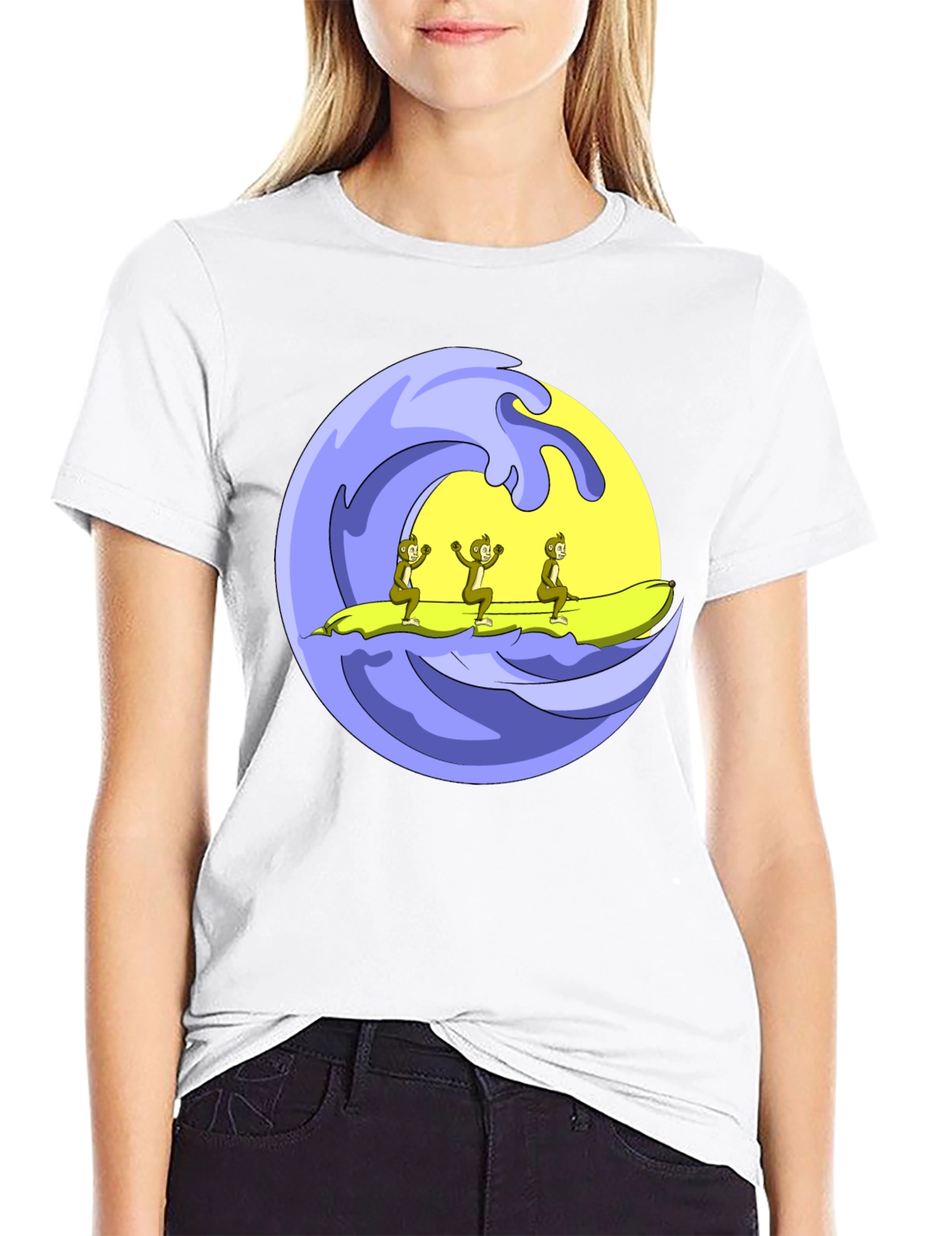 Monkey Banana Boat T-Shirt Funny Graphic Tee