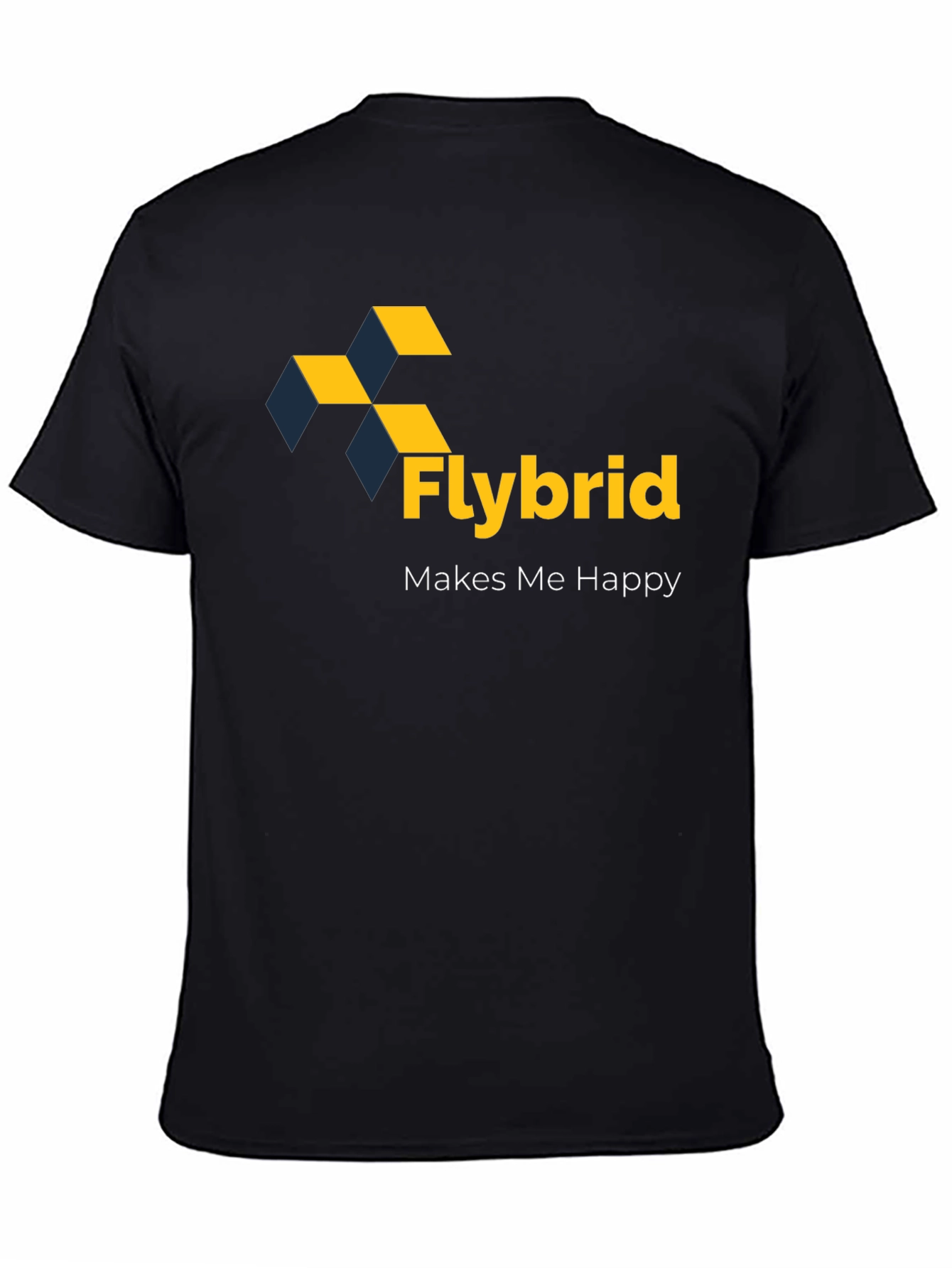 Flybrid Makes Me Happy Graphic Tee - Black