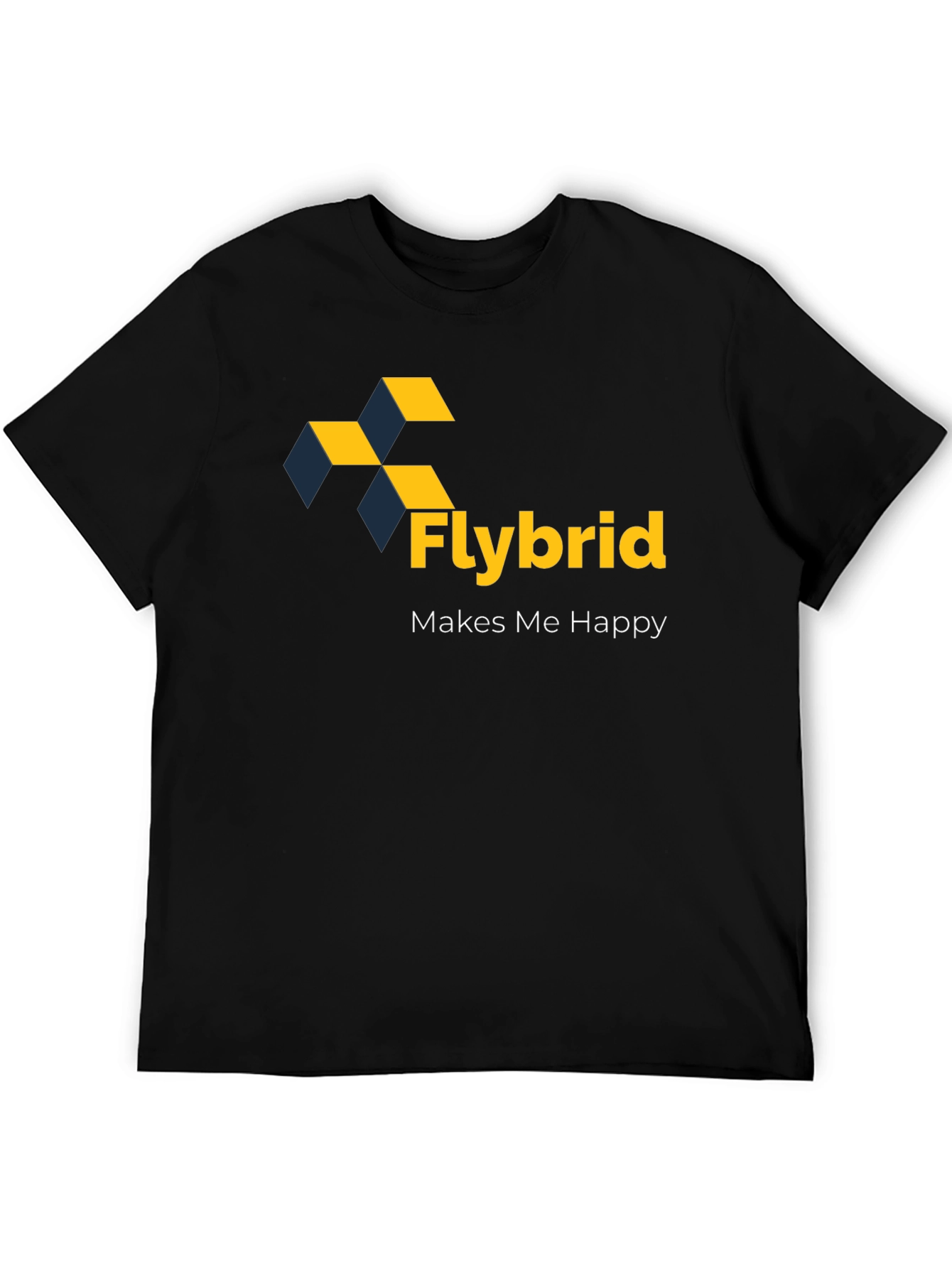 Flybrid Makes Me Happy Graphic Tee - Black