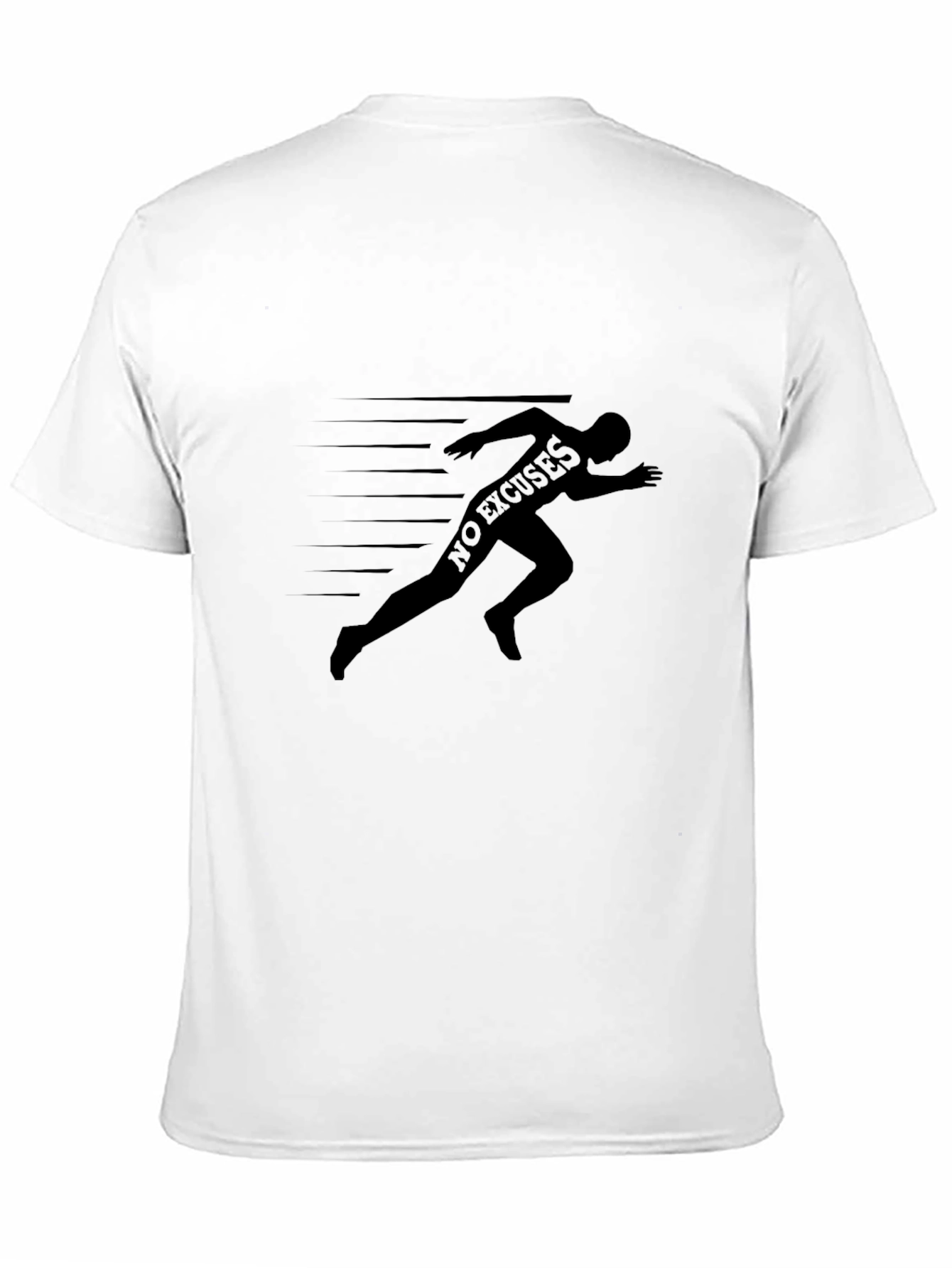 Mens Black No Excuses Graphic Tee